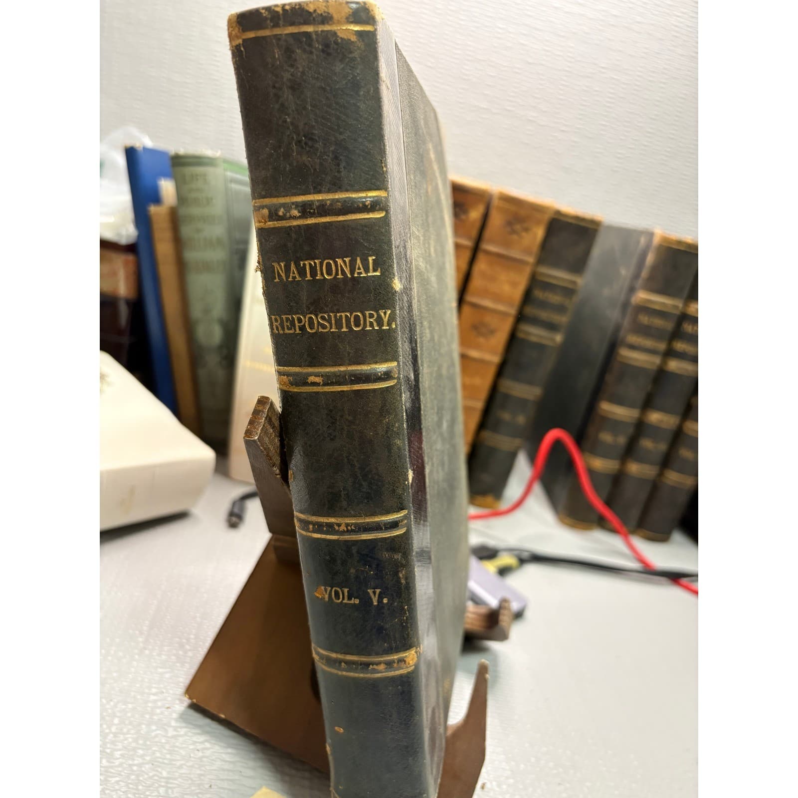 1879 National Repository Vol V Antique Hardcover Religious Literature Art - Thumbnail 2