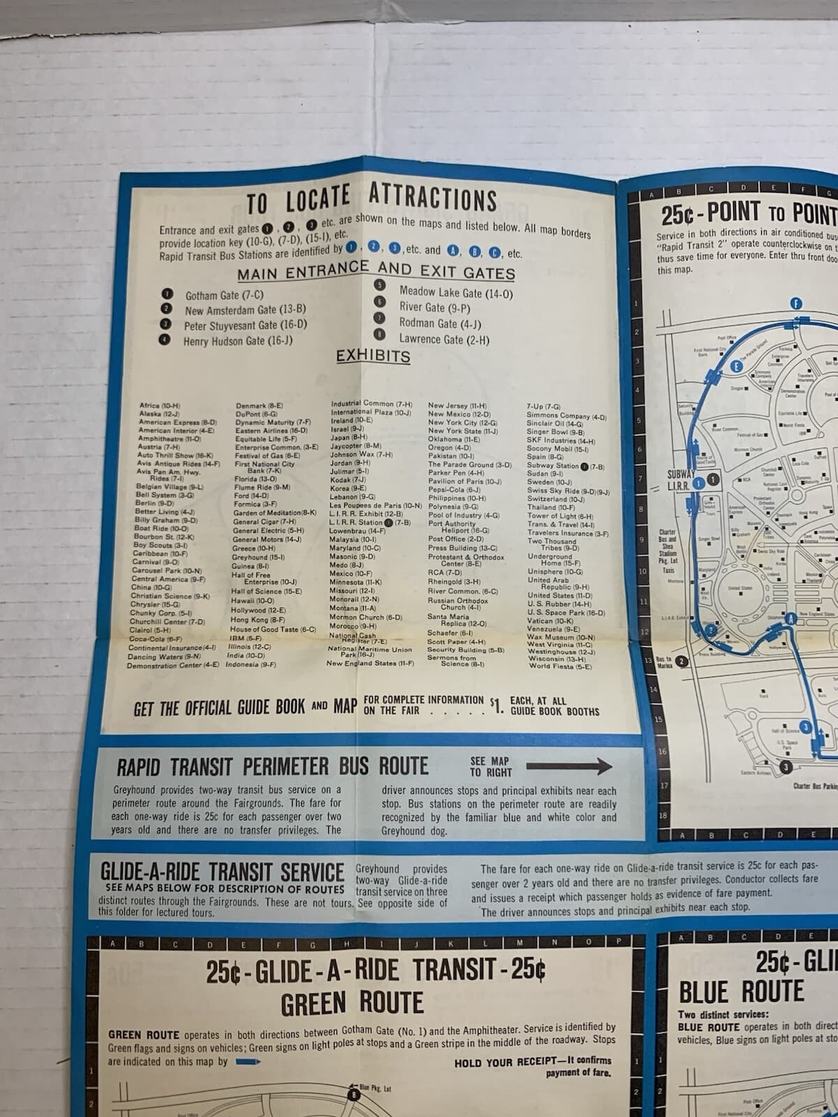 1965 Greyhound HOW TO SEE THE NEW YORK WORLD'S FAIR Fold-Out Map & Planner - Thumbnail 10