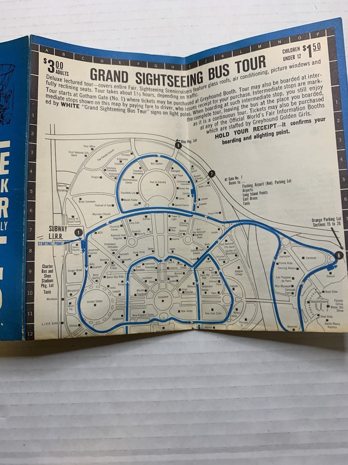 1965 Greyhound HOW TO SEE THE NEW YORK WORLD'S FAIR Fold-Out Map & Planner - Thumbnail 9