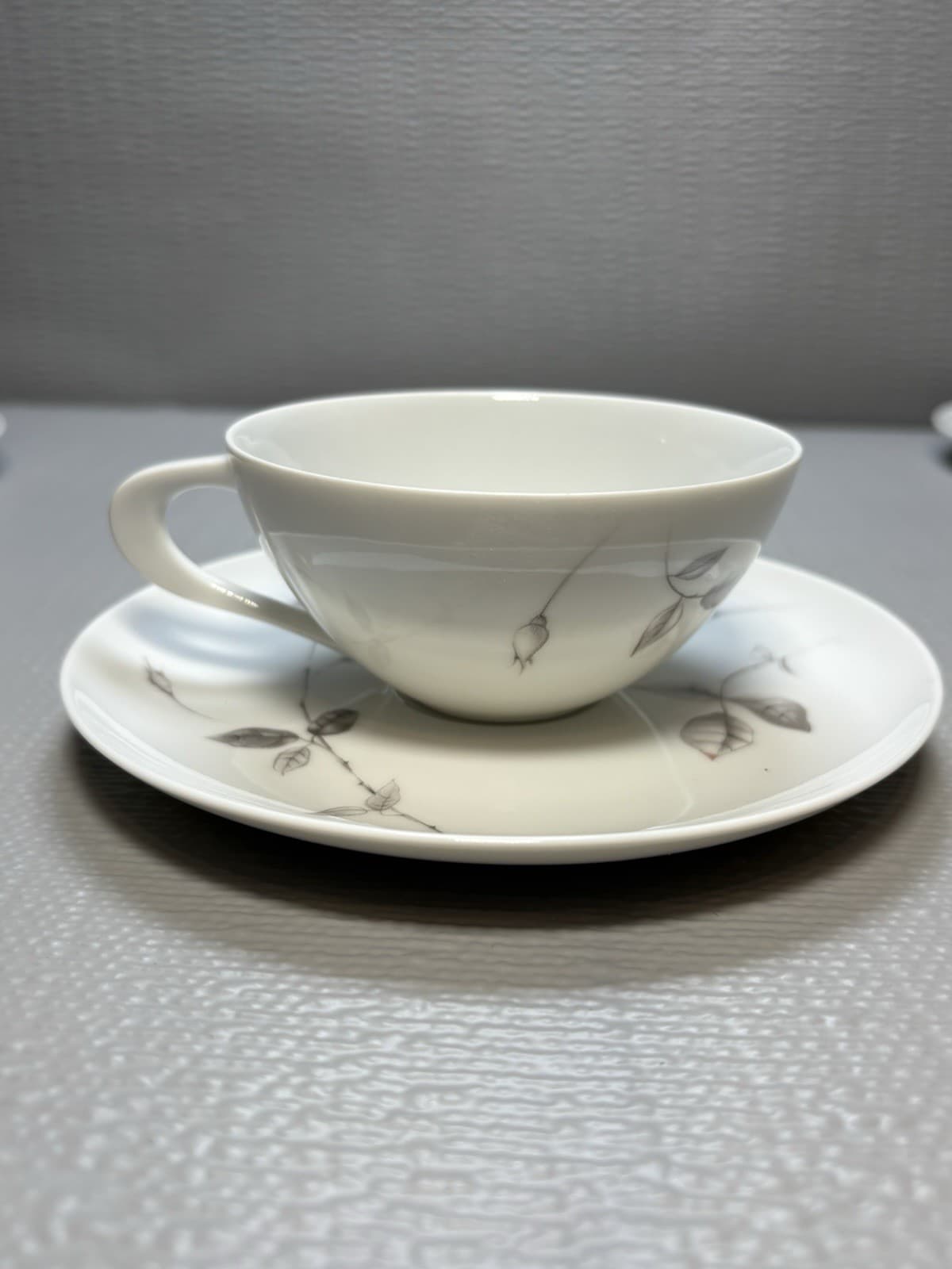 Set Of 4 Cup And Saucer Fine China Sango Lyric Japan - Thumbnail 4