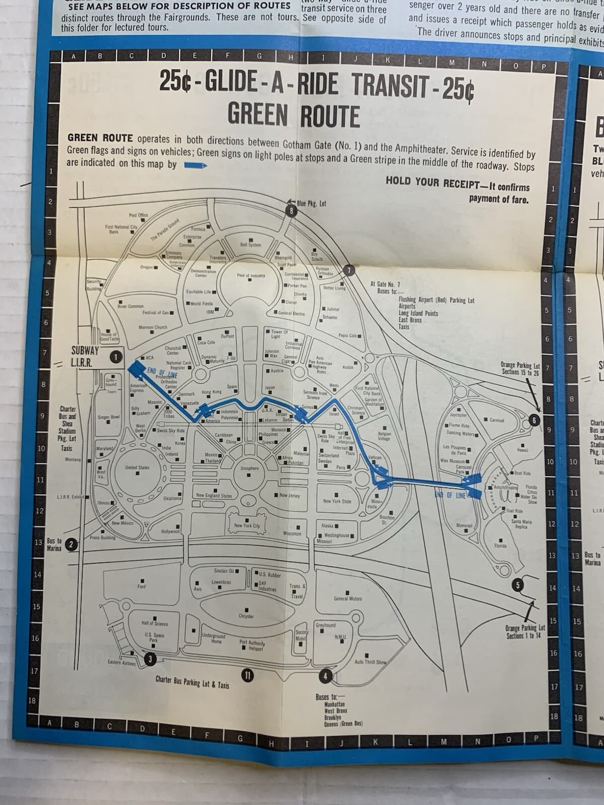 1965 Greyhound HOW TO SEE THE NEW YORK WORLD'S FAIR Fold-Out Map & Planner - Thumbnail 6