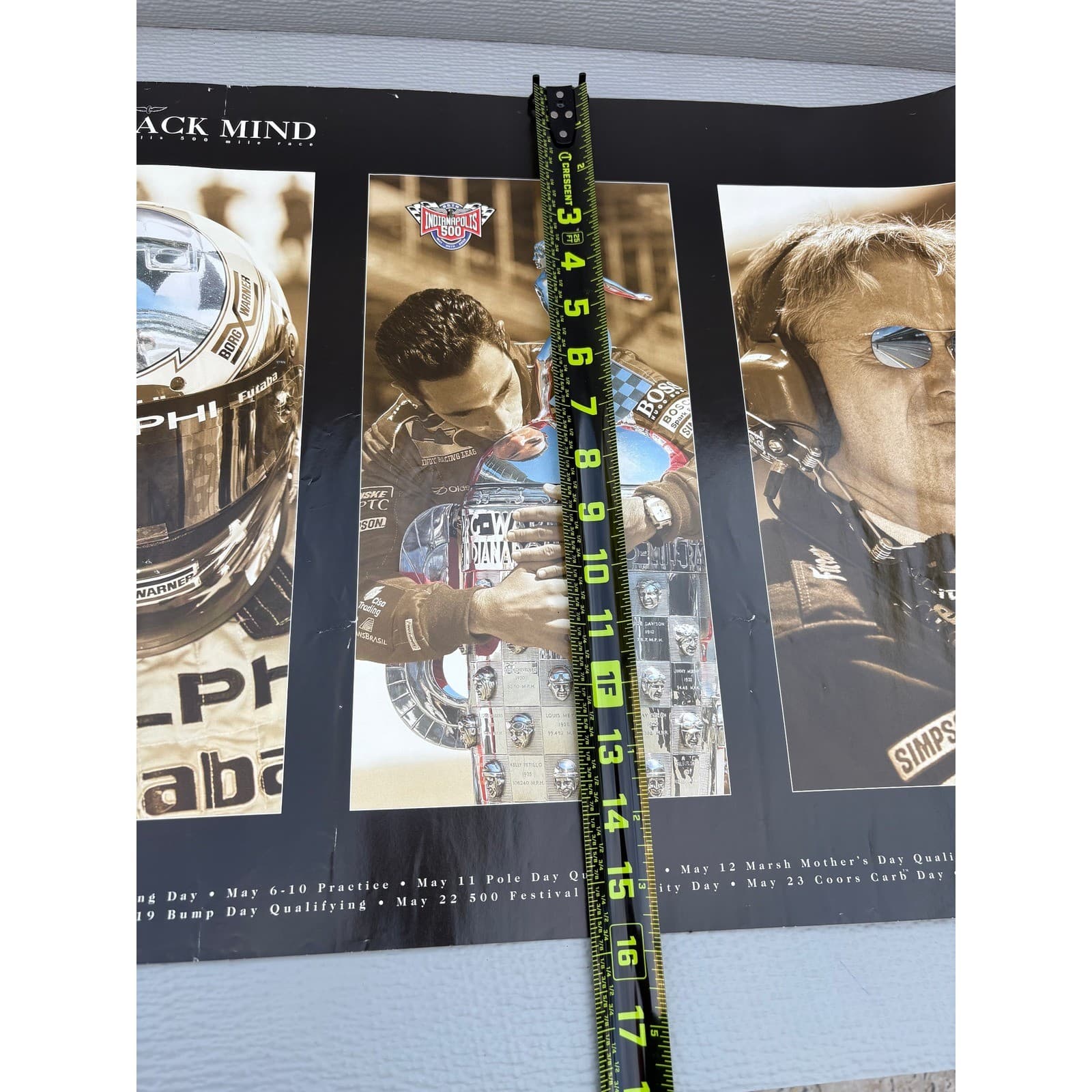 Vintage 2002 Indianapolis 500 One Track Mind 86th Indy 500 Racing Poster 24x16 - Thumbnail 3