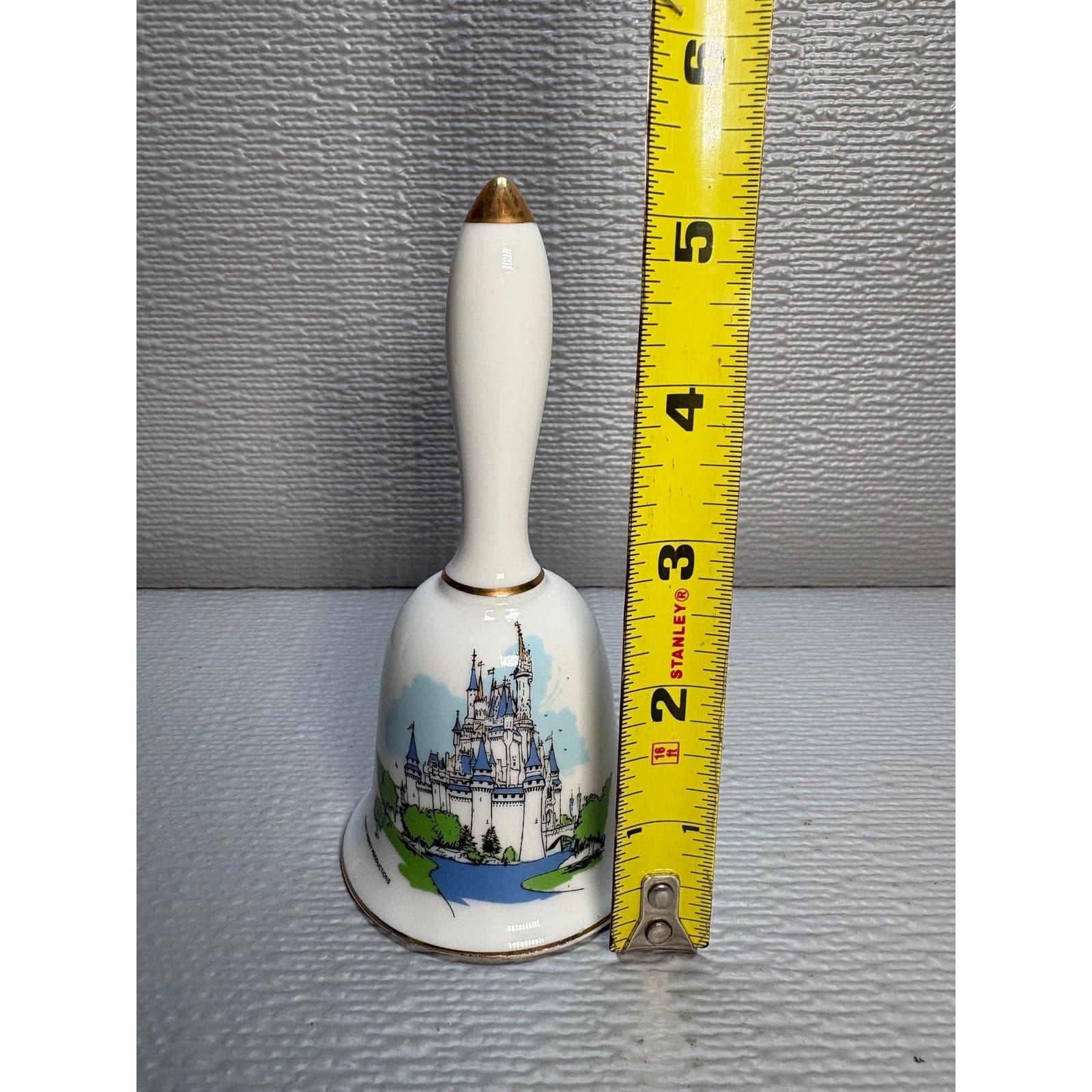 Vintage Walt Disney World Cinderella Castle Ceramic Souvenir Bell Made in Japan - Thumbnail 5