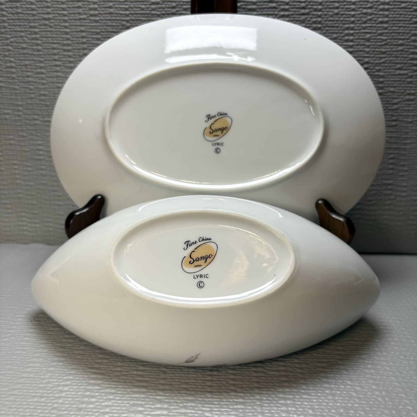 Vintage Fine China Sango Lyric Gravy Boat with Oval Underplate Japan - Thumbnail 5