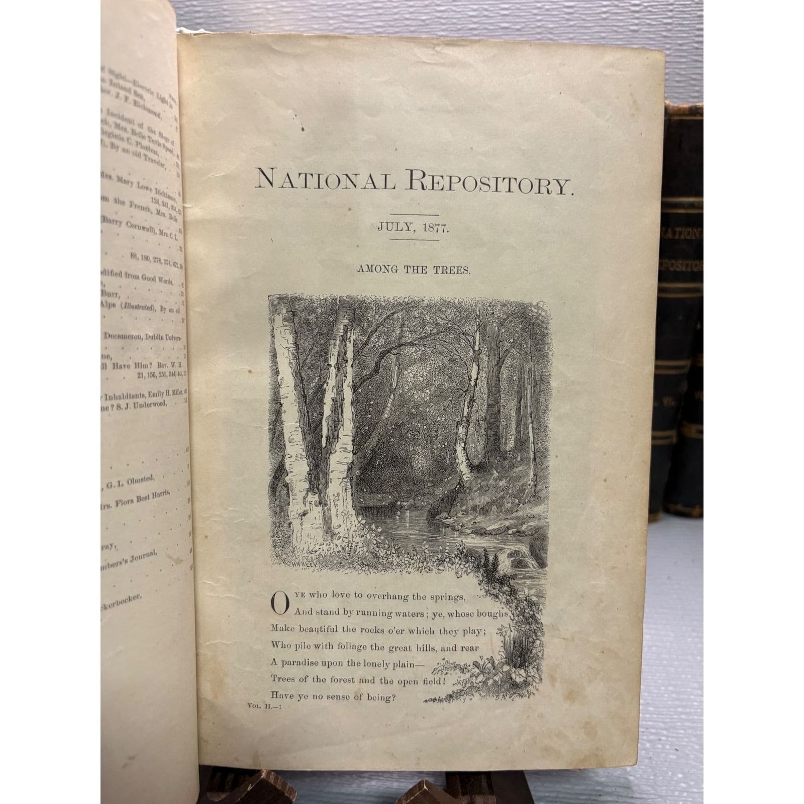 Antique 1877 National Repository Vol II D Curry Leather Bound Literature - Thumbnail 4