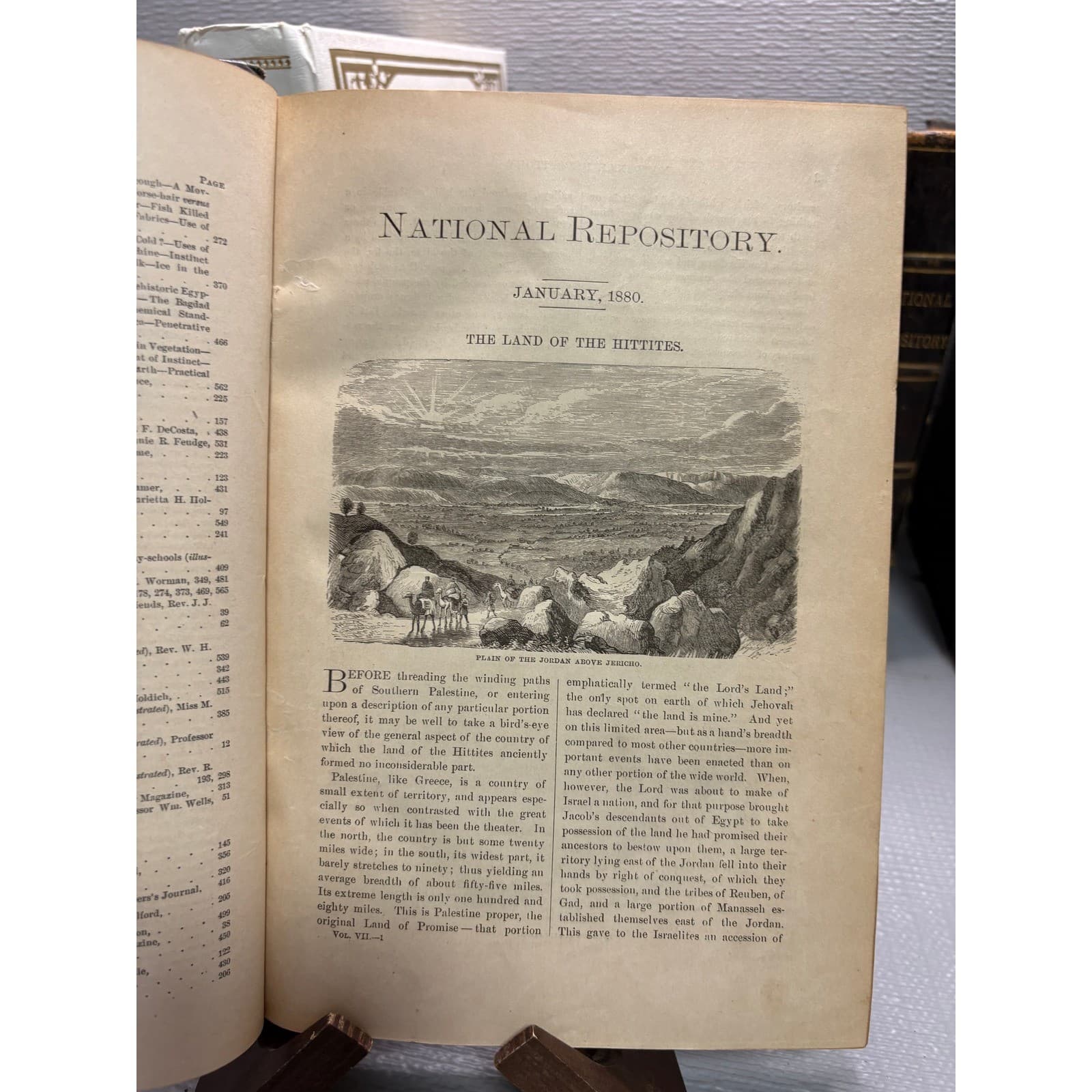 Antique 1880 National Repository Vol VII Leather Bound Illustrated History Book - Thumbnail 4