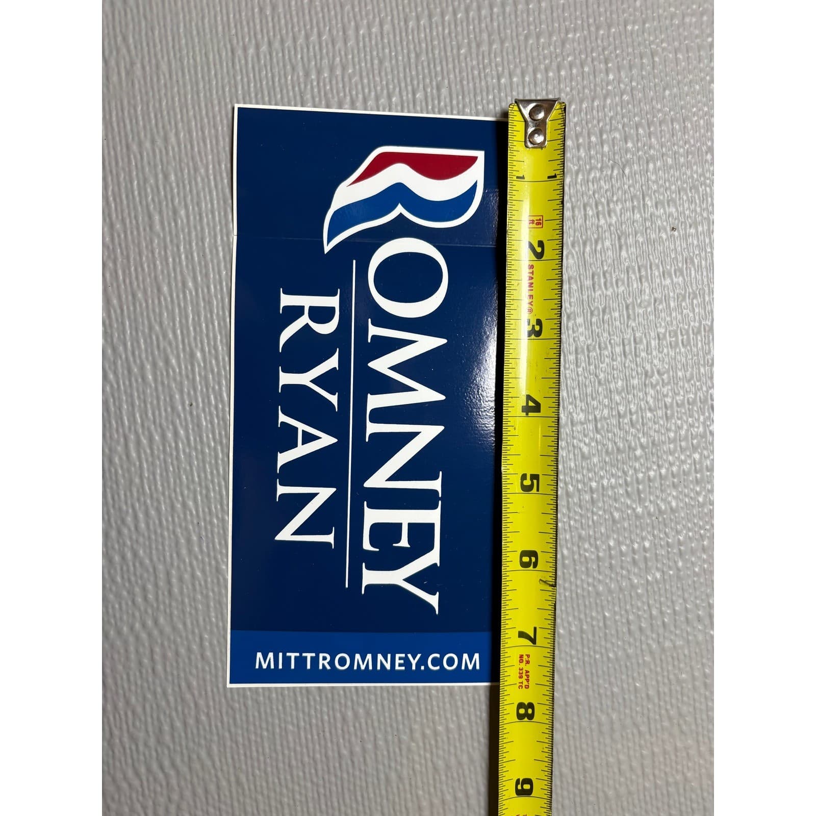 Lot of 12 Romney Ryan 2012 Presidential Campaign Bumper Sticker Blue Red White - Thumbnail 2