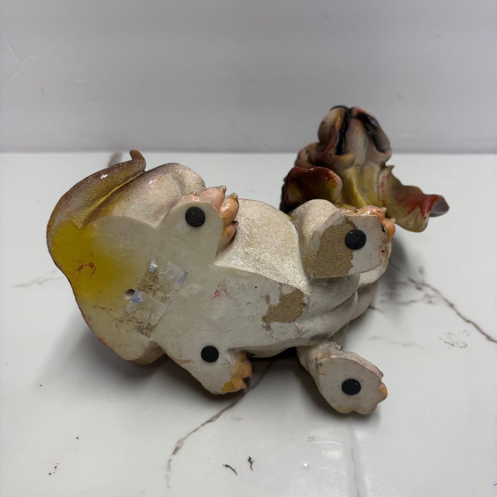 Vintage Style Basset Hound Puppy Figurines Set of 2 Brown Tan Dog Statues - Thumbnail 8