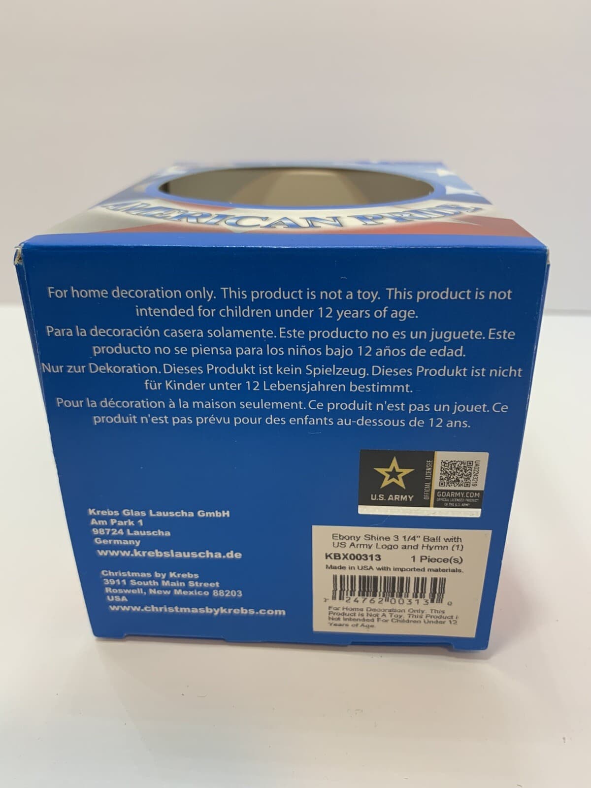 U.S. ARMY -American Pride Glass Blown Christmas Ornament, NIB Holiday Decor - Thumbnail 4