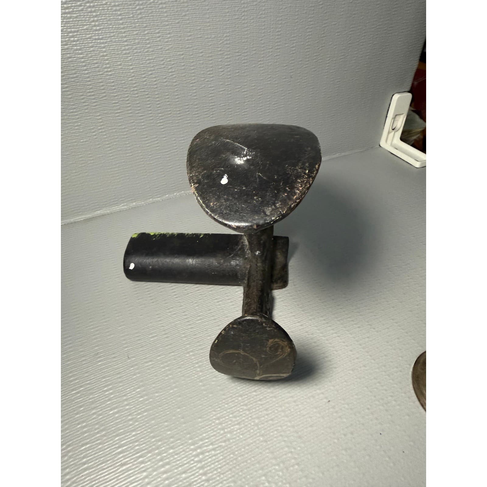 Antique Paragon N82 Cast Iron Cobbler Shoe Last Vintage Industrial Decor Black - Thumbnail 3