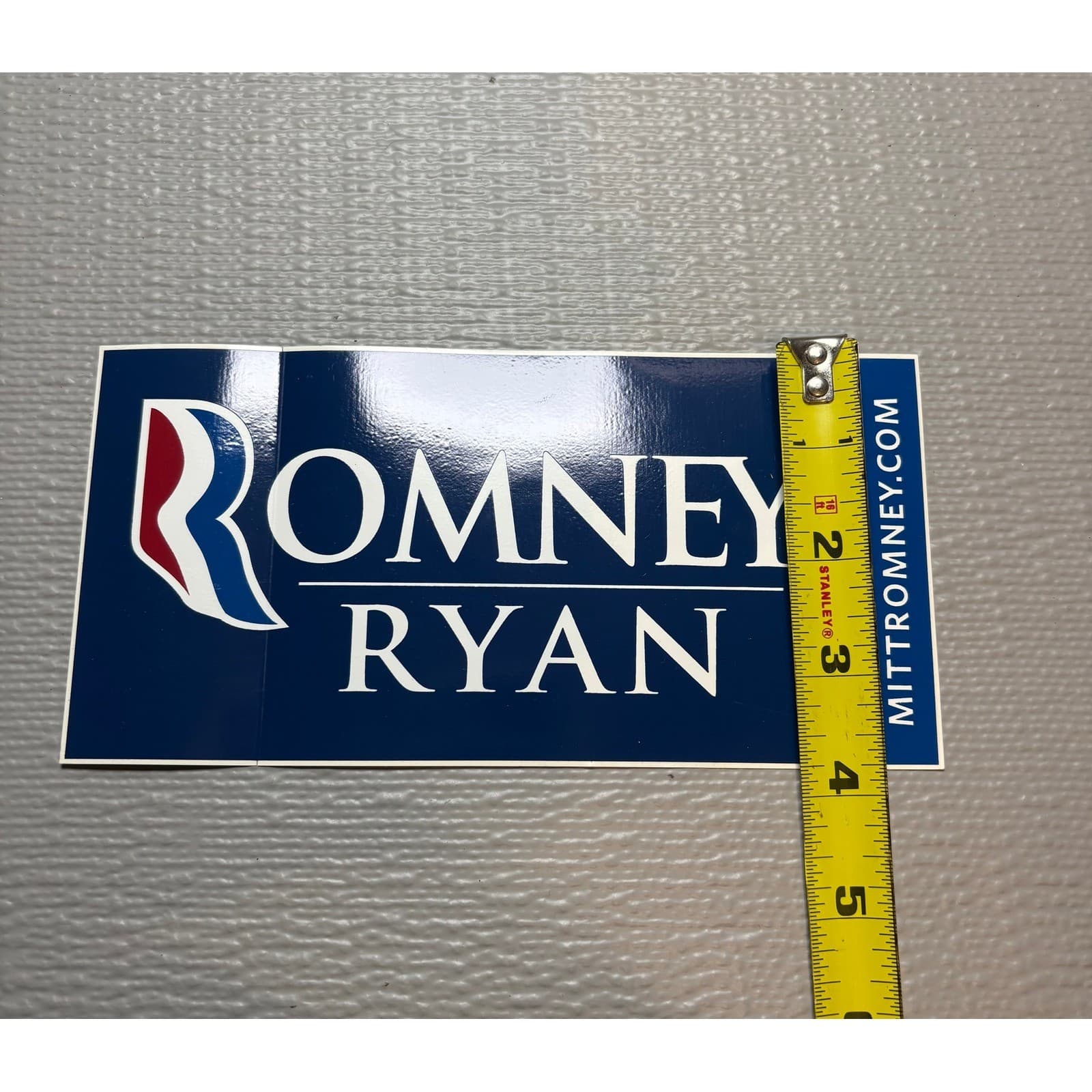 Lot of 12 Romney Ryan 2012 Presidential Campaign Bumper Sticker Blue Red White - Thumbnail 3