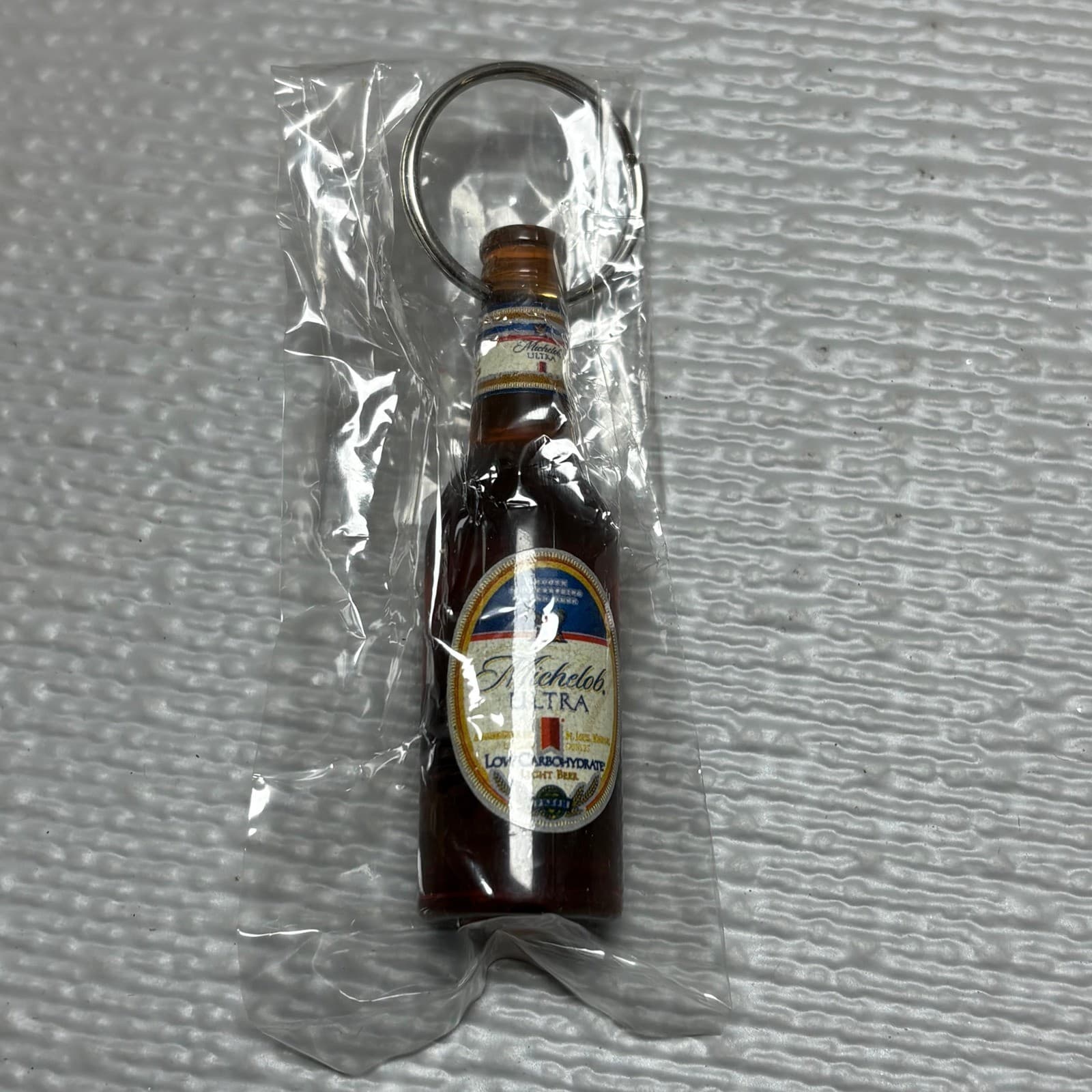 Michelob Ultra Beer Bottle Keychain with Integrated Bottle Opener Brown 3 Inch - Thumbnail 3