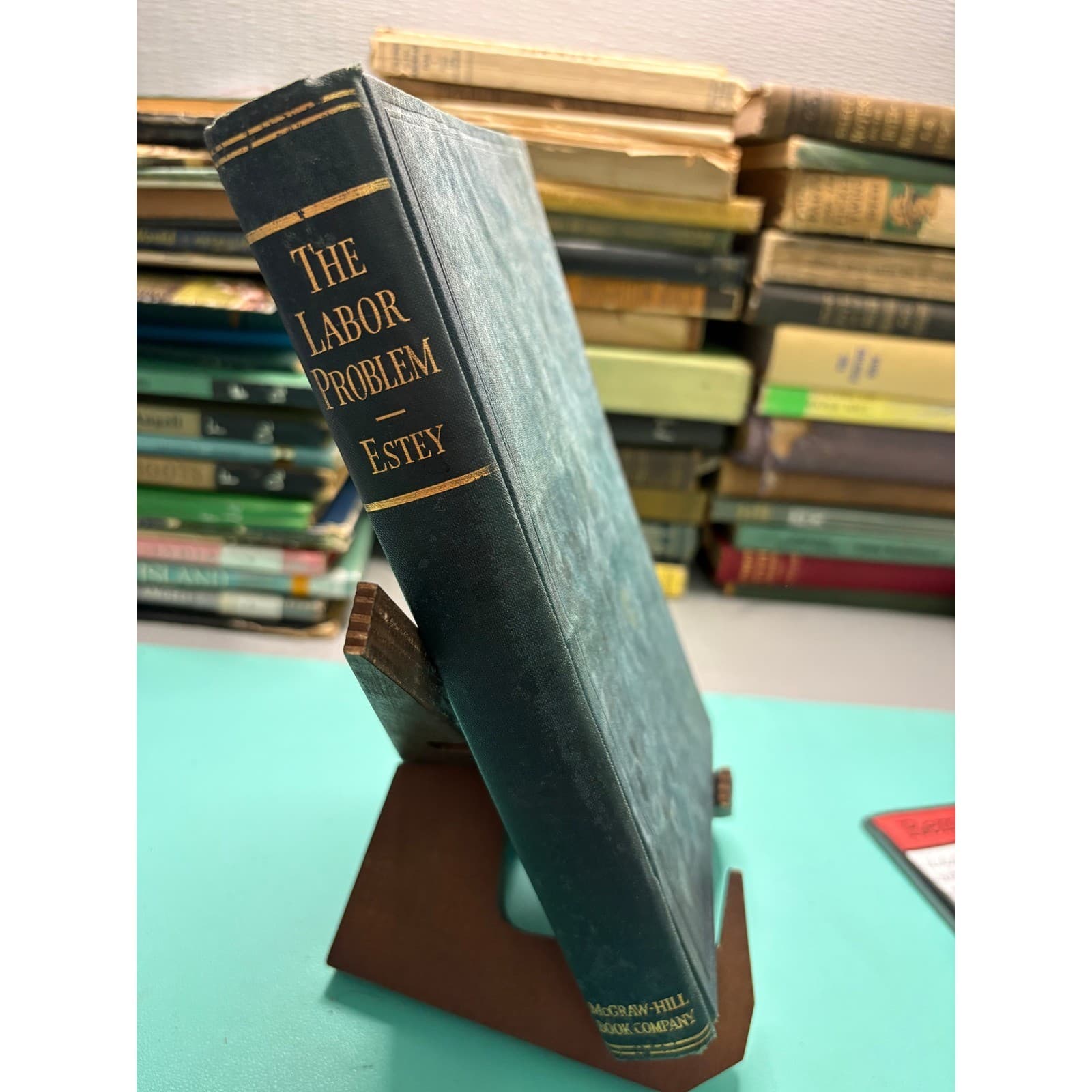 1928 The Labor Problem J. A. Estey First Edition McGraw-Hill Economics Hardcover - Thumbnail 2