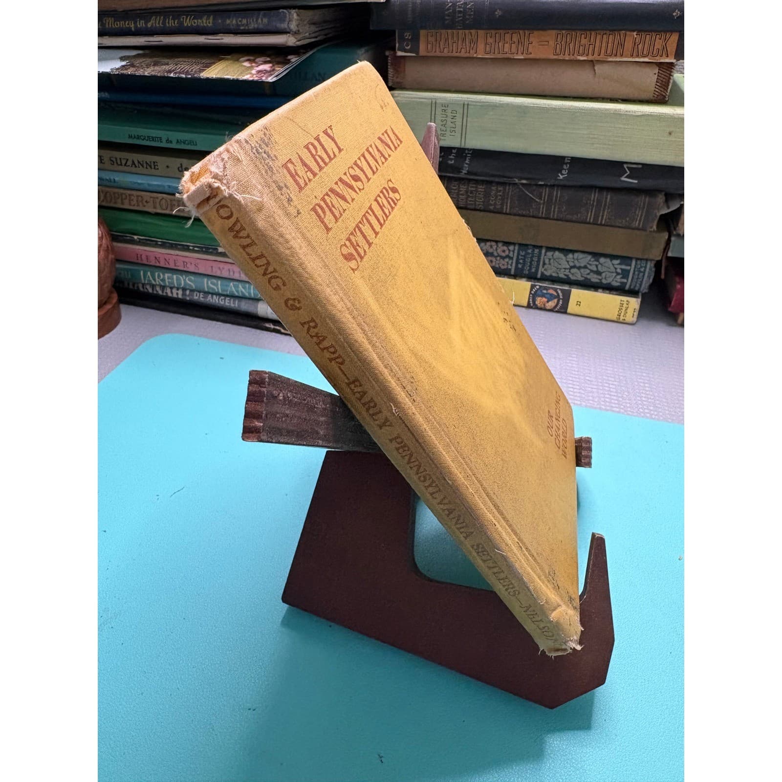 1938 Early Pennsylvania Settlers Hardcover Our Changing World Dowling Rapp Book - Thumbnail 2