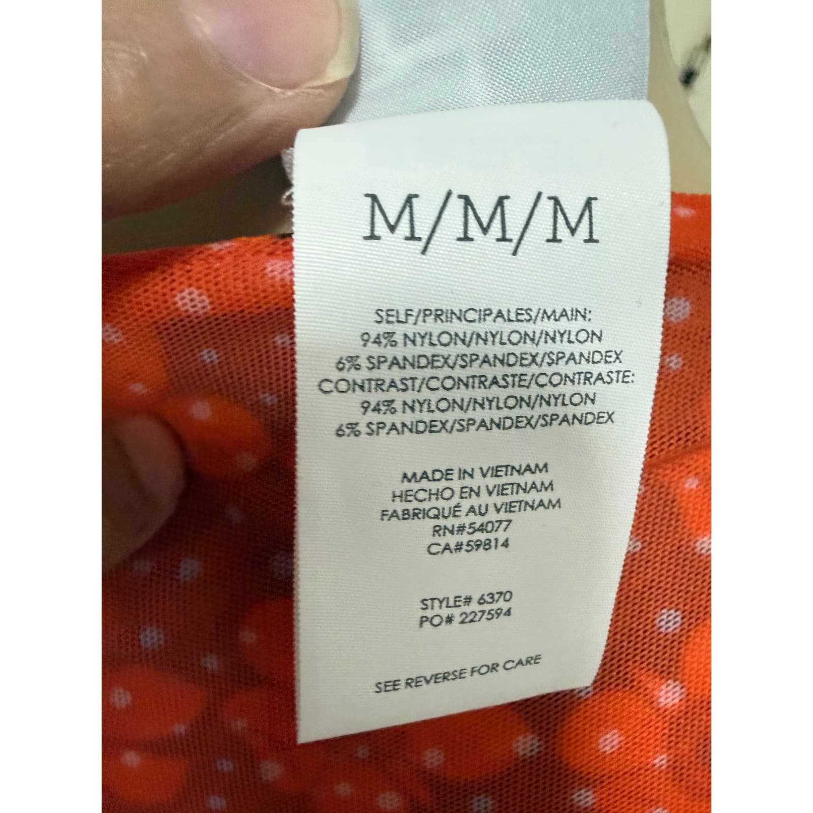 Cabi Orange Navy Floral polka dot reversible stretch Dress Sleeveless Size M - Thumbnail 7