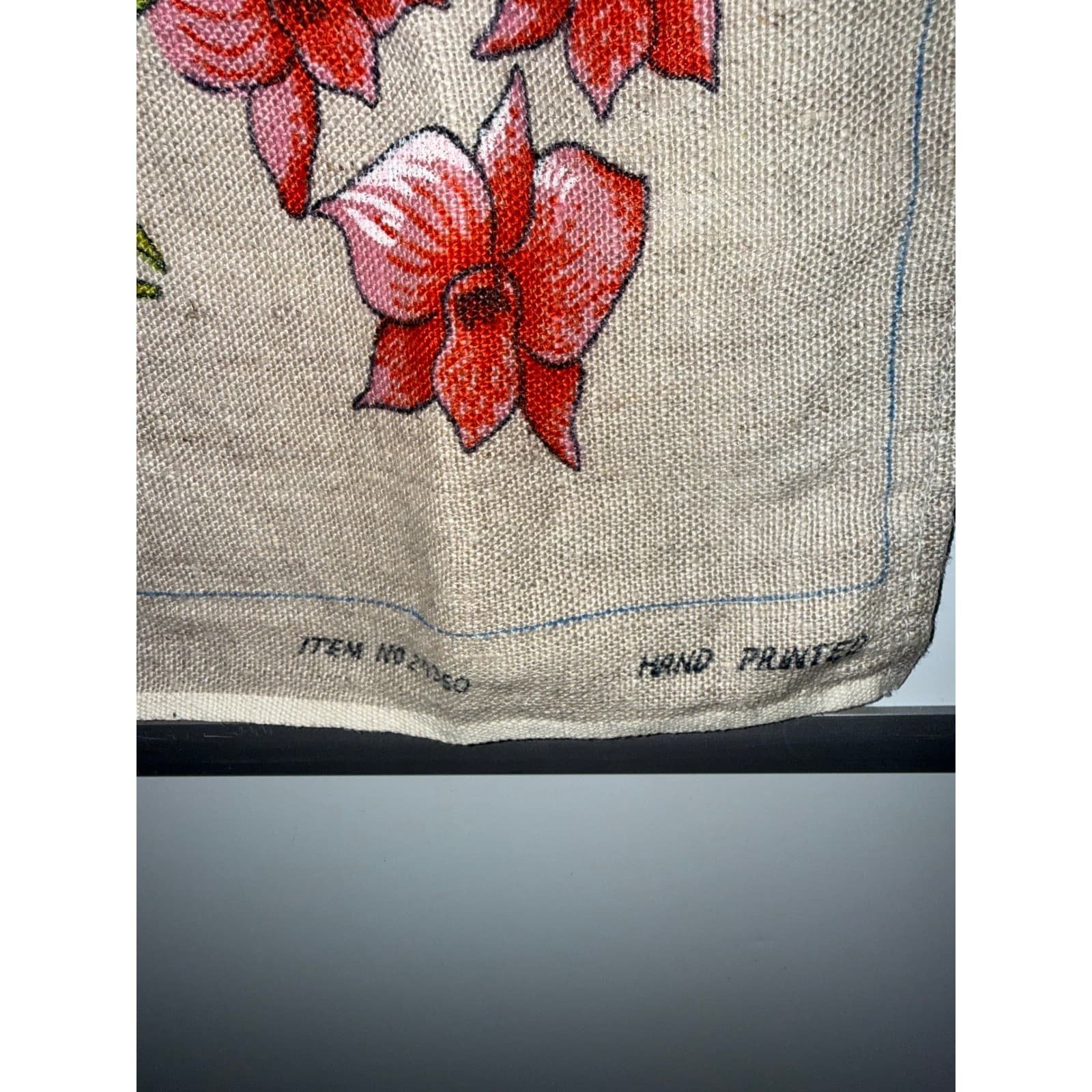 Vintage Souvenirs Australia Wildflowers Kangaroo Island Linen Tea Towel 18x30 - Thumbnail 2