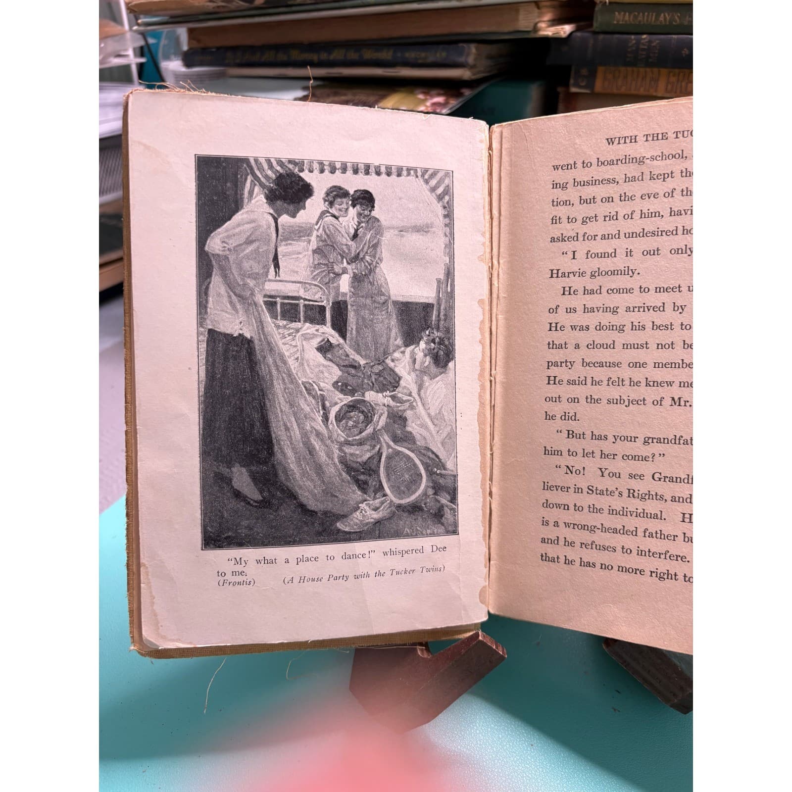 1921 A House Party with the Tucker Twins Nell Speed Antique Hardcover AL Burt Co - Thumbnail 5