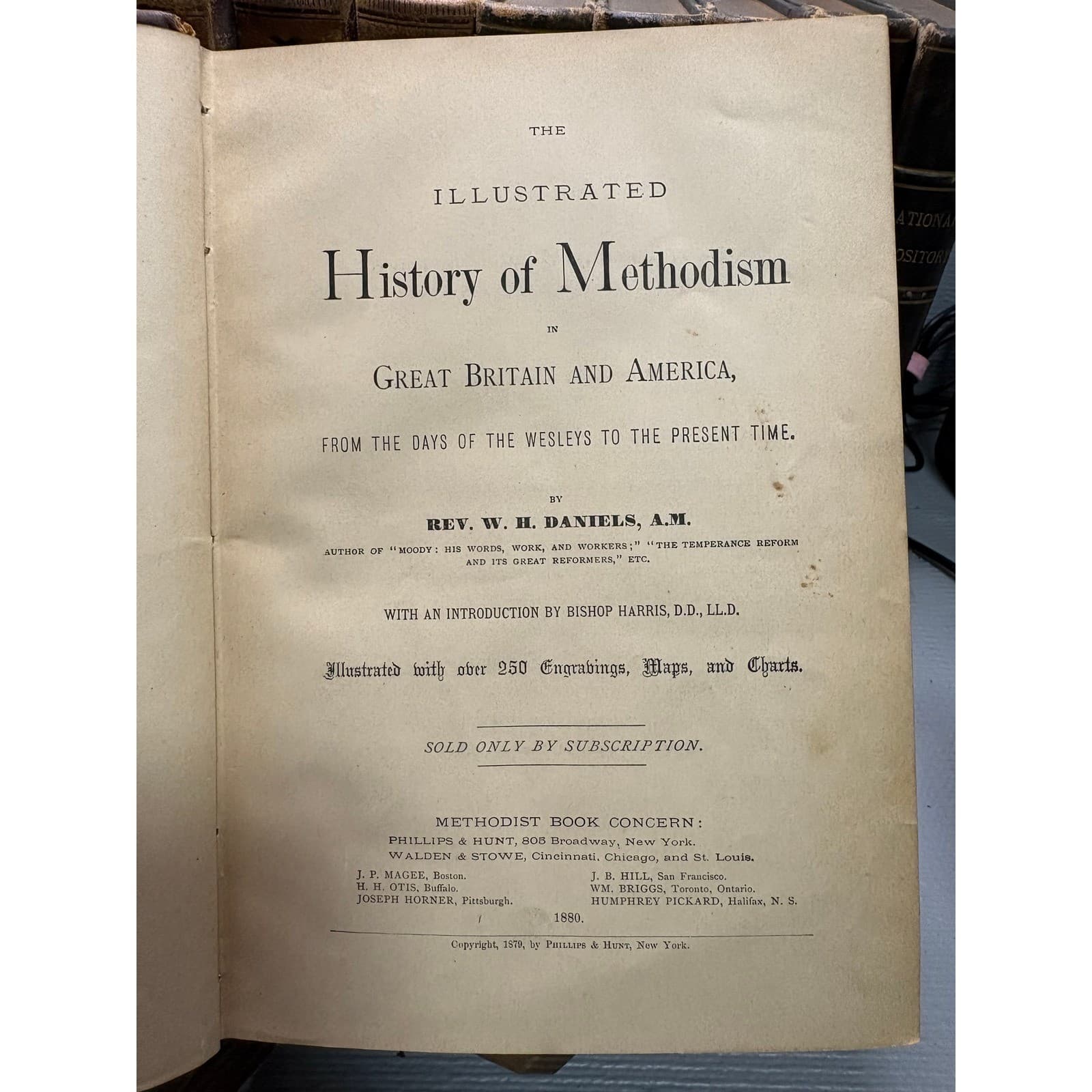1880 Illustrated History of Methodism Rev WH Daniels Wesley Maps Engravings - Thumbnail 5