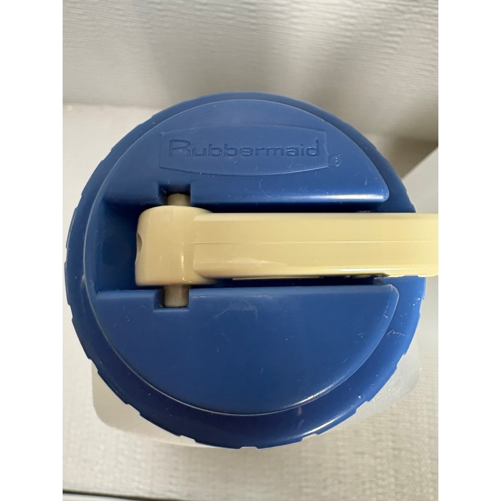 Set of 2 Rubbermaid Vintage 1 Qt Juice Water Bottle Blue Flip Top Frosted - Thumbnail 3