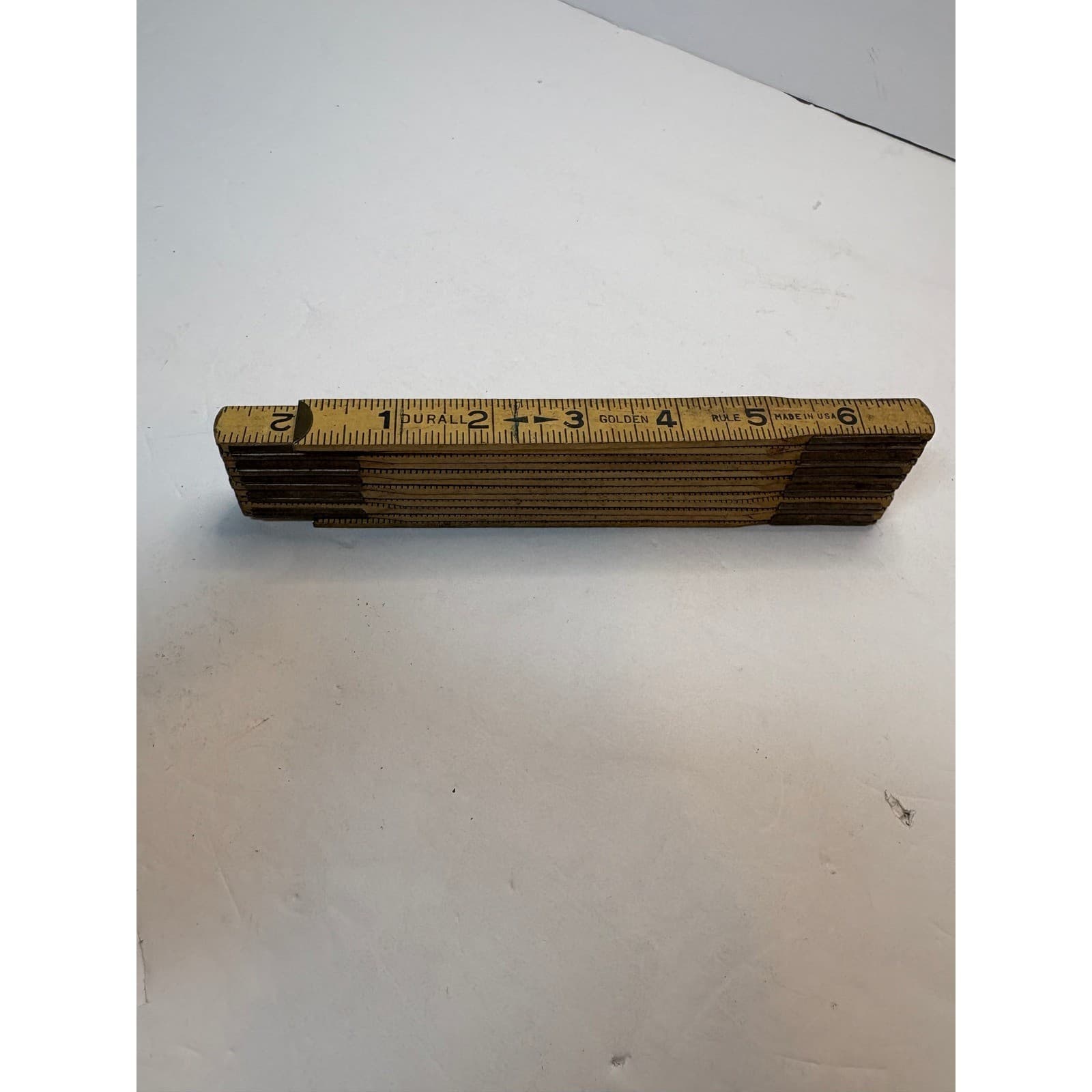 Vintage Durall Golden Rule 72 Inch Folding Wood Carpenters Ruler Made in USA - Thumbnail 3