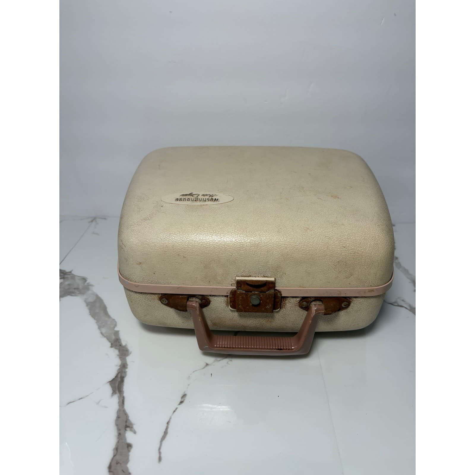 Vintage Westinghouse Portable Hair and Nail Dryer Pink Bonnet Vanity Case HZ10-1 - Thumbnail 2