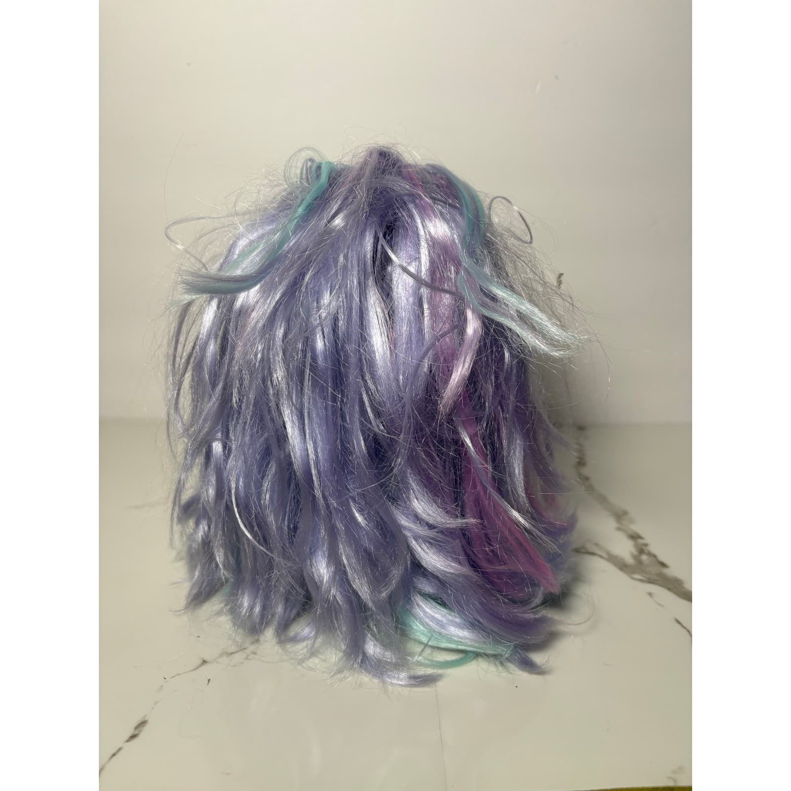Barbie Styling Head Mattel 2022 Pastel Blue Purple Hair Pink Star Top HMD82 - Thumbnail 3