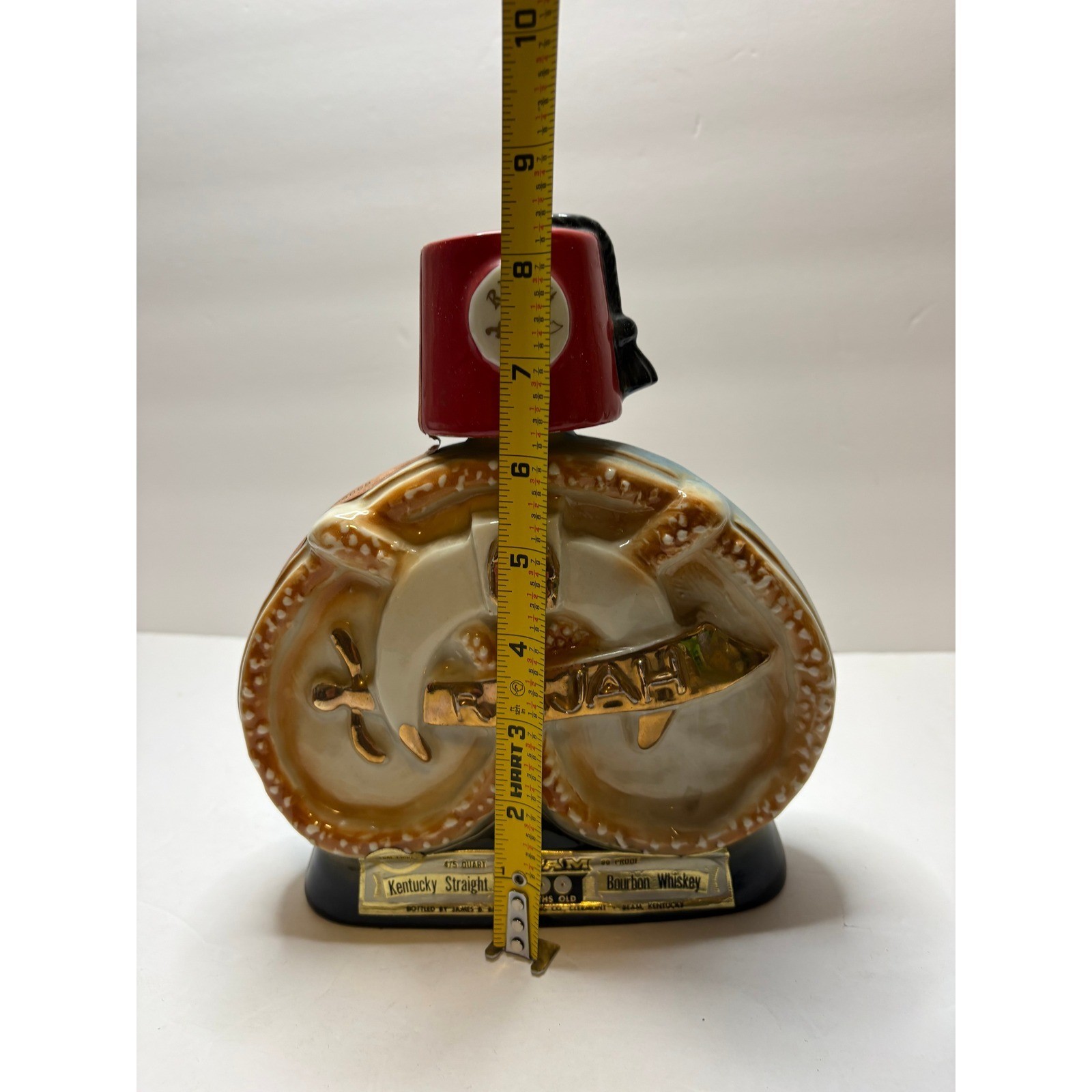 Vintage 1977 Jim Beam Rajah Pretzel Bowl Reading PA Bourbon Whiskey Decanter - Thumbnail 5