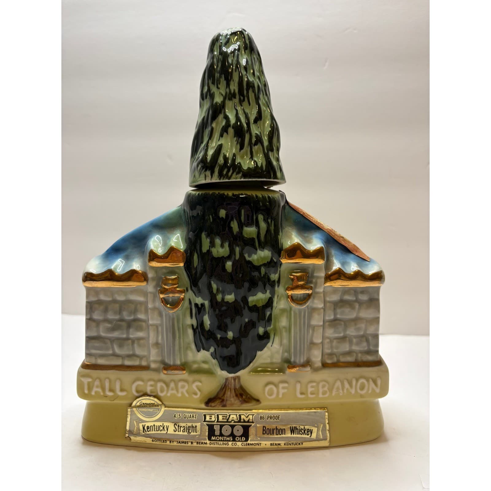 Jim Beam 1971 Tall Cedars of Lebanon TCL Muscular Dystrophy Decanter Regal China - Thumbnail 2