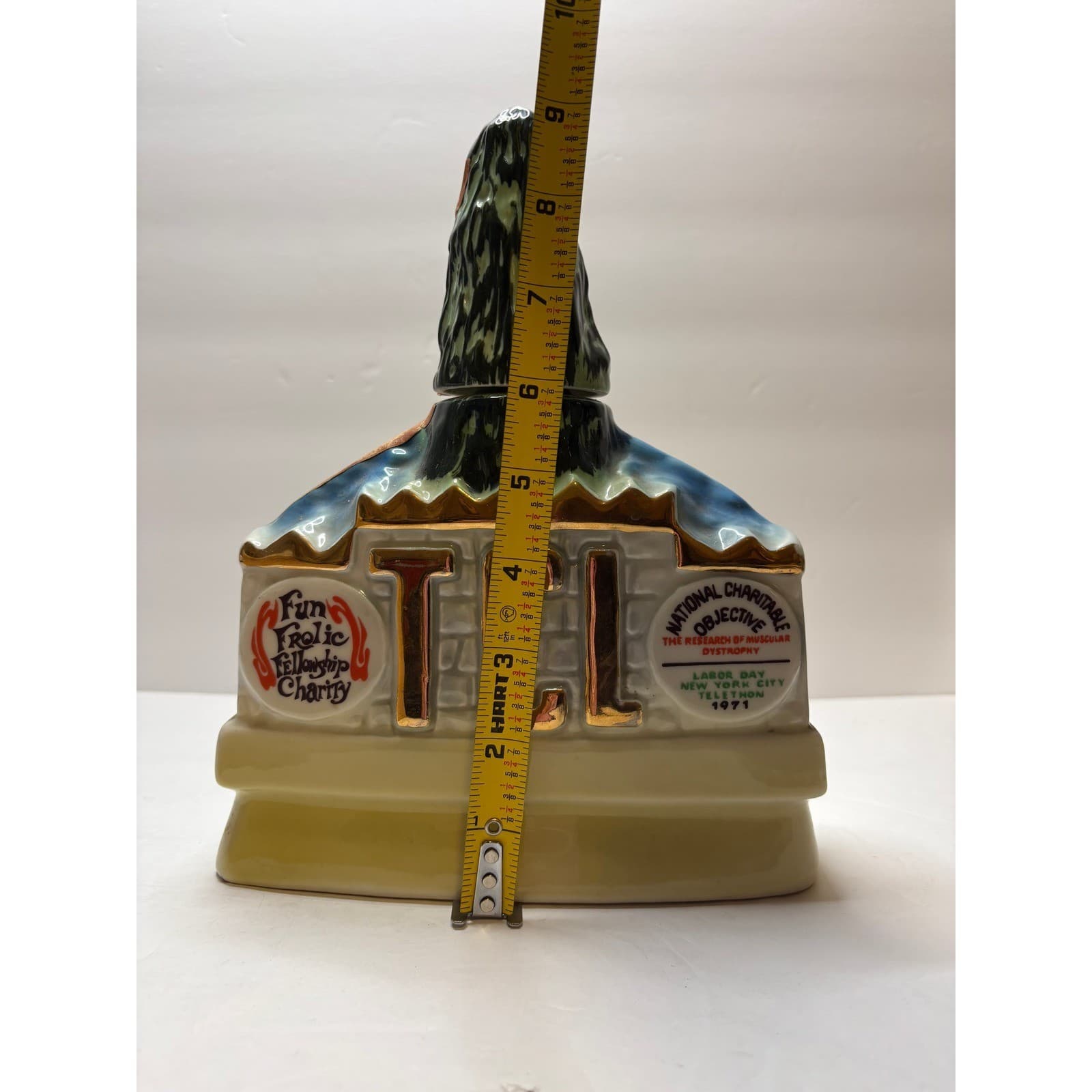 Jim Beam 1971 Tall Cedars of Lebanon TCL Muscular Dystrophy Decanter Regal China - Thumbnail 6
