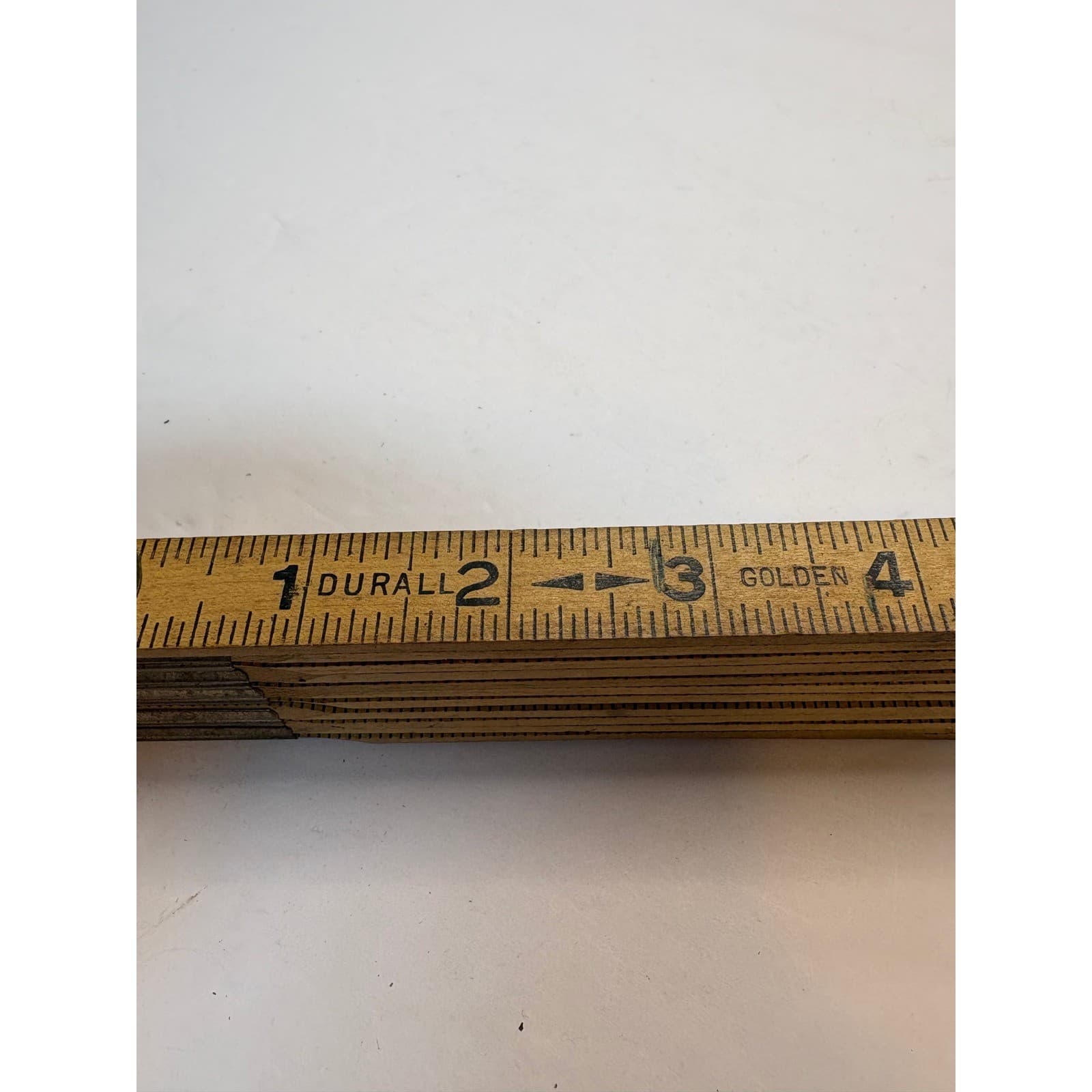 Vintage Durall Golden Rule 72 Inch Folding Wood Carpenters Ruler Made in USA - Thumbnail 4