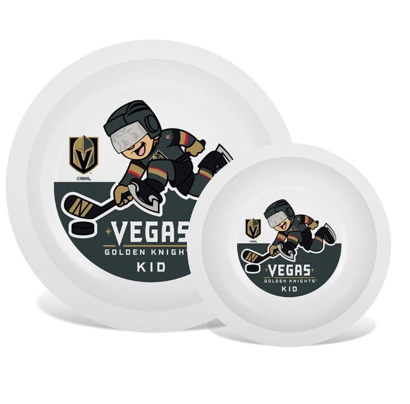 NHL Vegas Golden Knights Child's Plate & Bowl Set NHL kids Officially Licensed - Thumbnail 5
