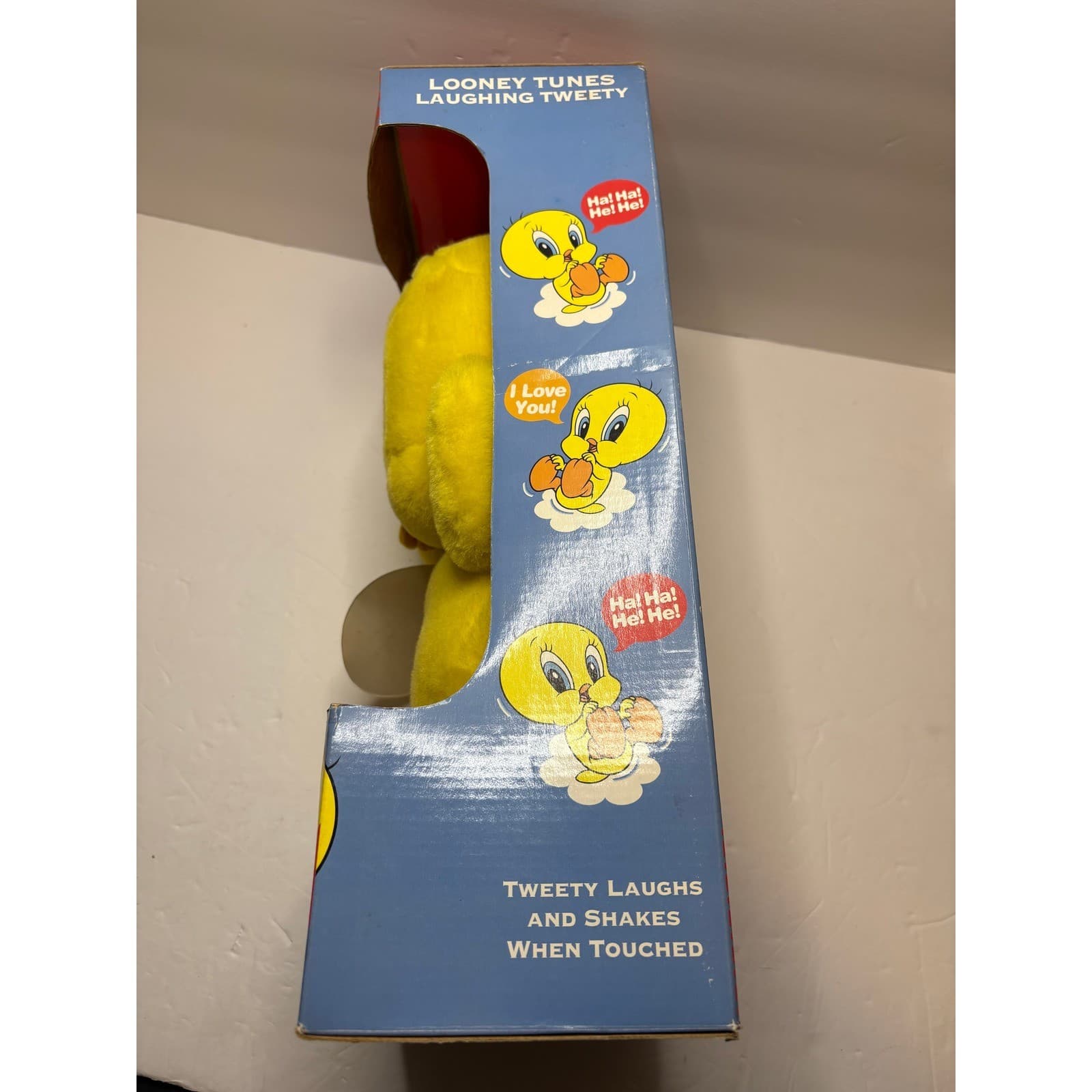 Vintage 1998 Warner Bros Studio Laughing Tweety Bird Plush Looney Tunes Box - Thumbnail 4