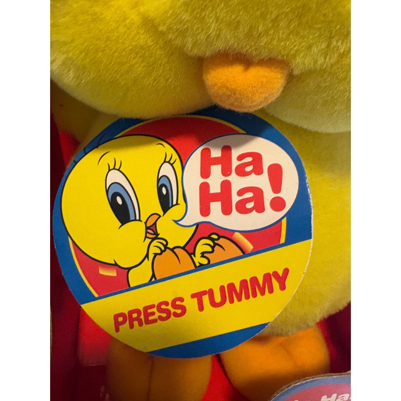 Vintage 1998 Warner Bros Studio Laughing Tweety Bird Plush Looney Tunes Box - Thumbnail 8
