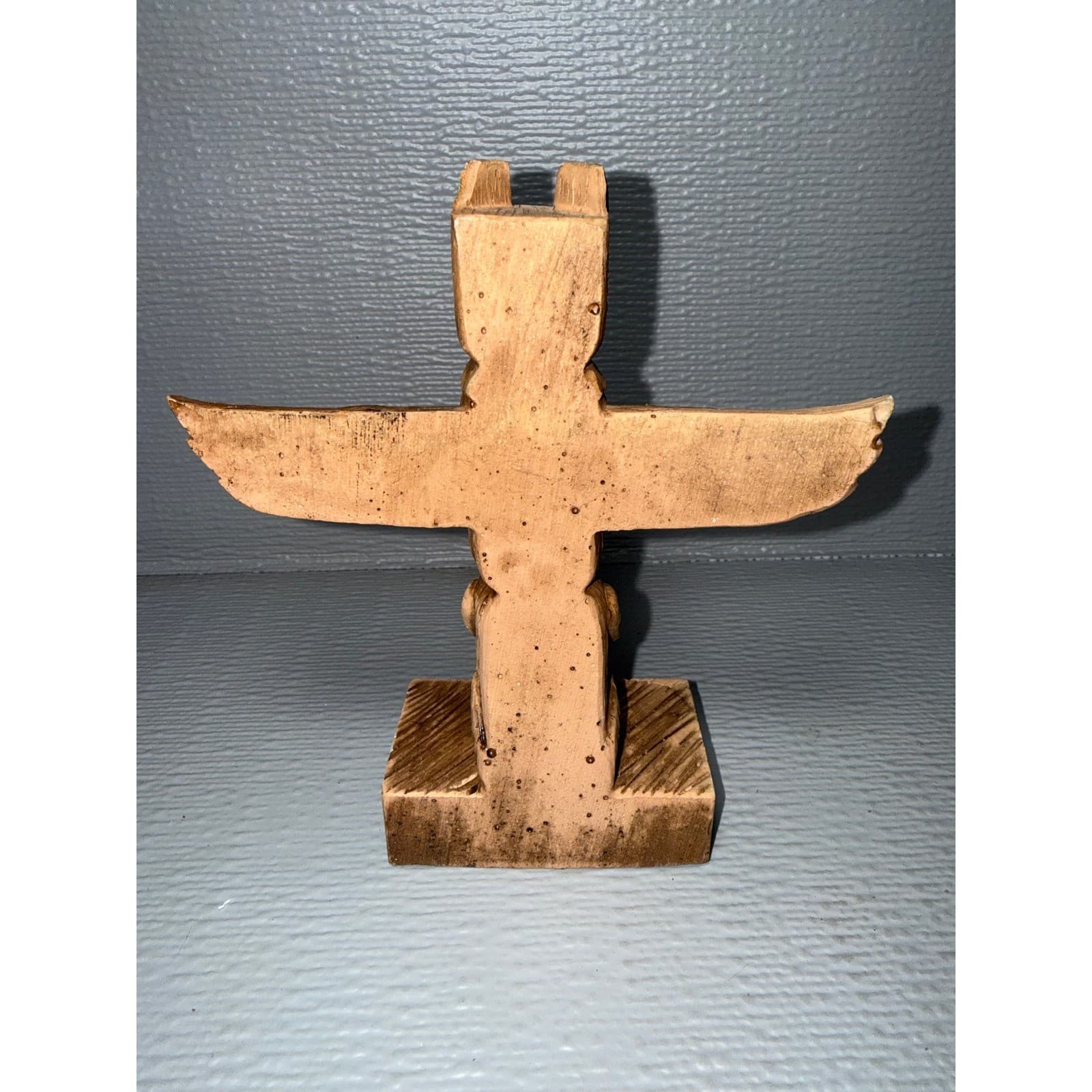 Saxman Alaska Totem Pole Thunderbird Souvenir Figurine Hand Painted 5.5 inch - Thumbnail 2