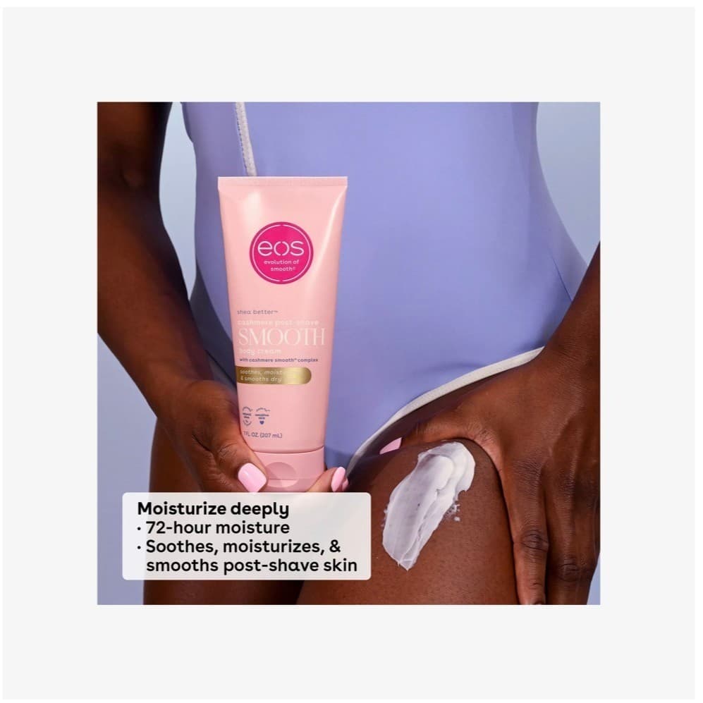 EOS Shea Butter Cashmere Post-Shave Smooth Body Cream 7oz Pink Tube - Thumbnail 5