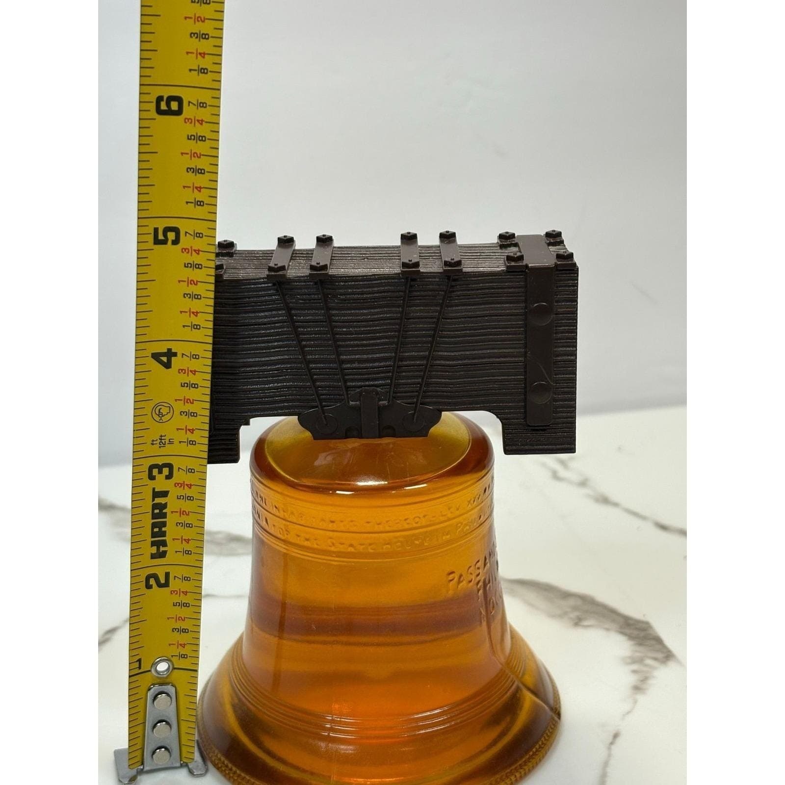 Vintage Avon Oland After Shave Liberty Bell Amber Glass Decanter 5 fl oz Bottle - Thumbnail 6