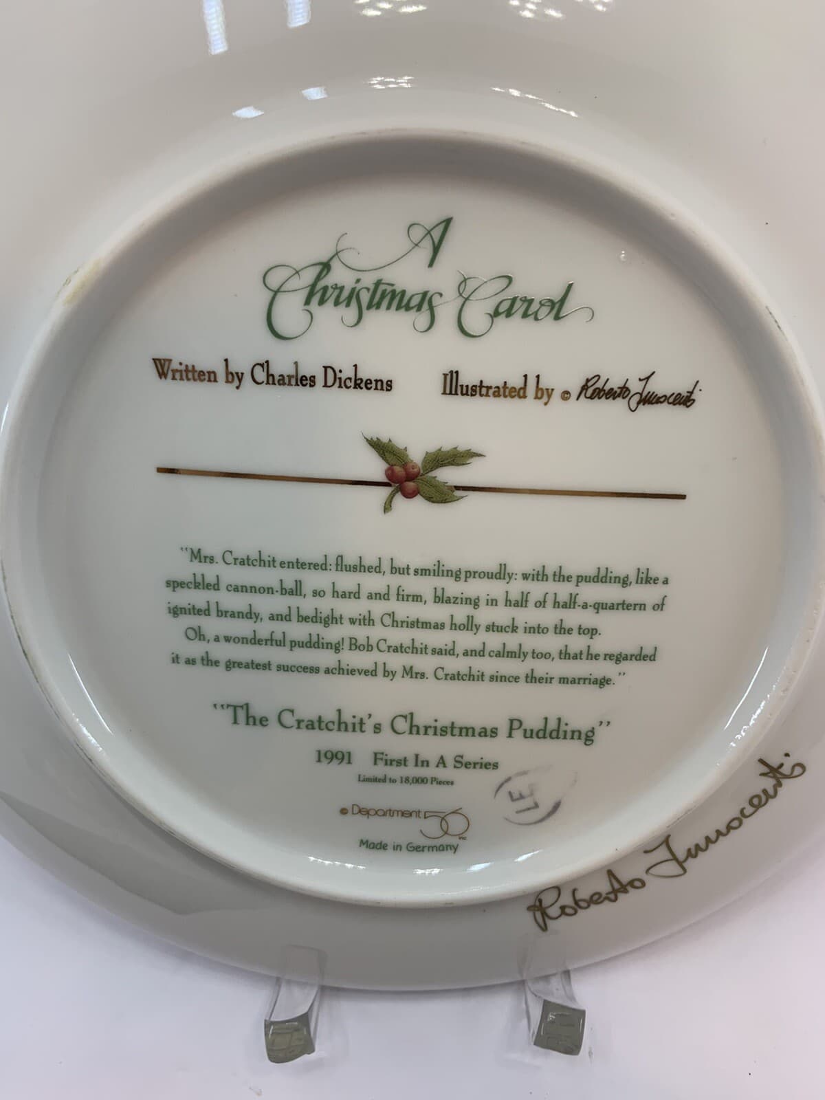 A Christmas Carol “Cratchit’s Christmas Pudding” Vintage 1991 SIGNED By Artist - Thumbnail 2