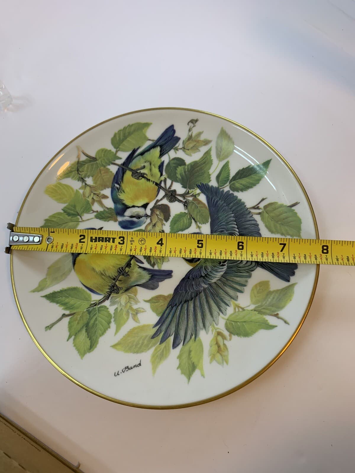 Vintage 1985 Collector's Plate “ BLAUMEISE” by Ursula Band 22K Gold Rim w/COA - Thumbnail 6