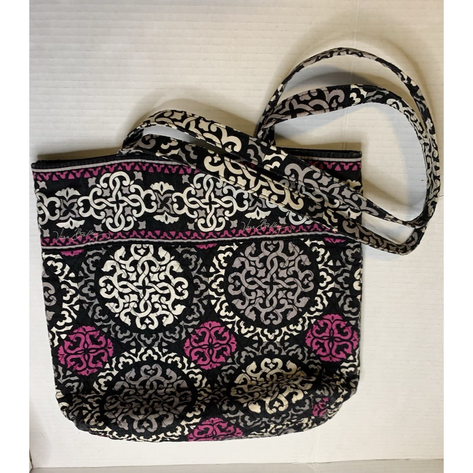 Vera Bradley Bag Purse Canterberry Magenta tote - Thumbnail 9