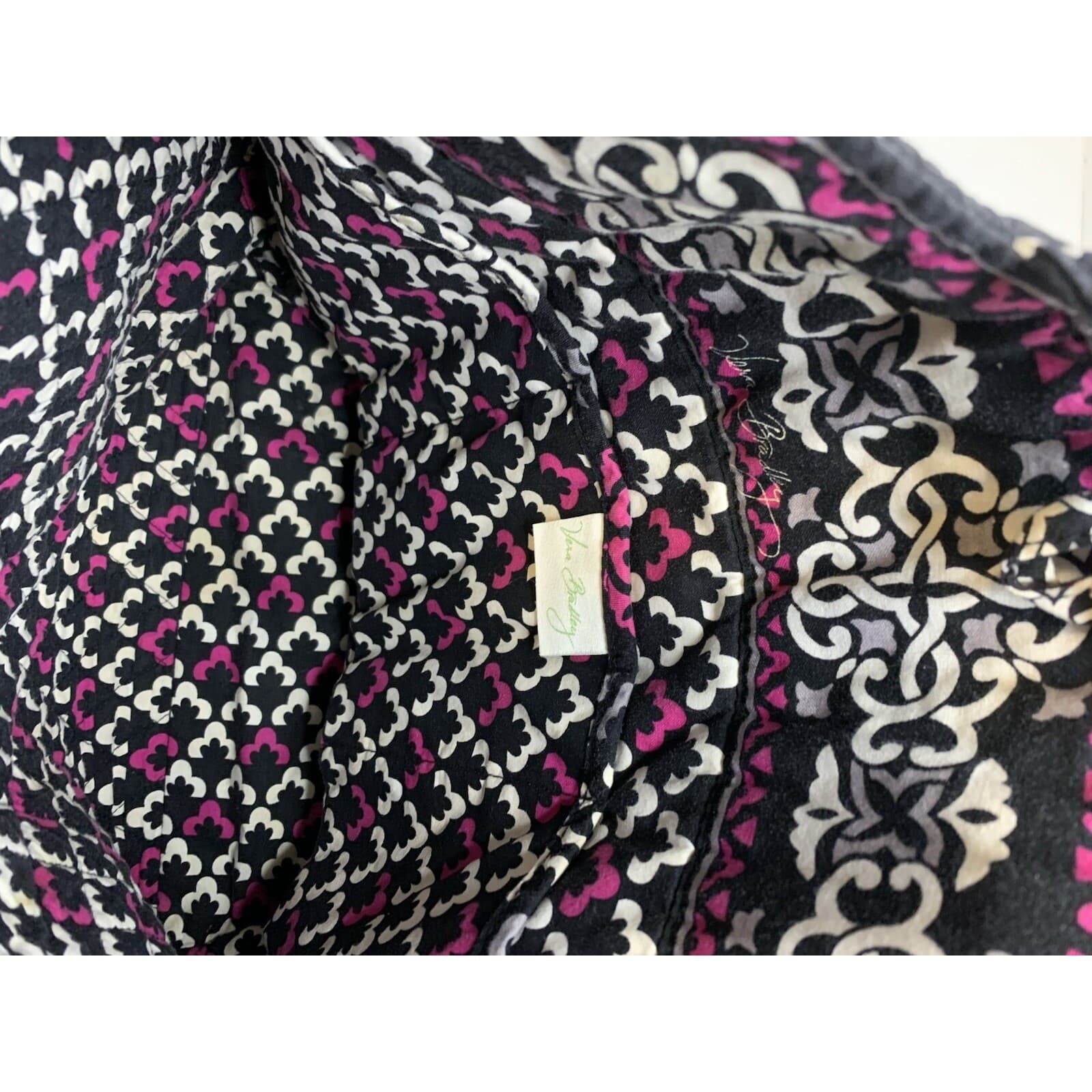 Vera Bradley Bag Purse Canterberry Magenta tote - Thumbnail 8