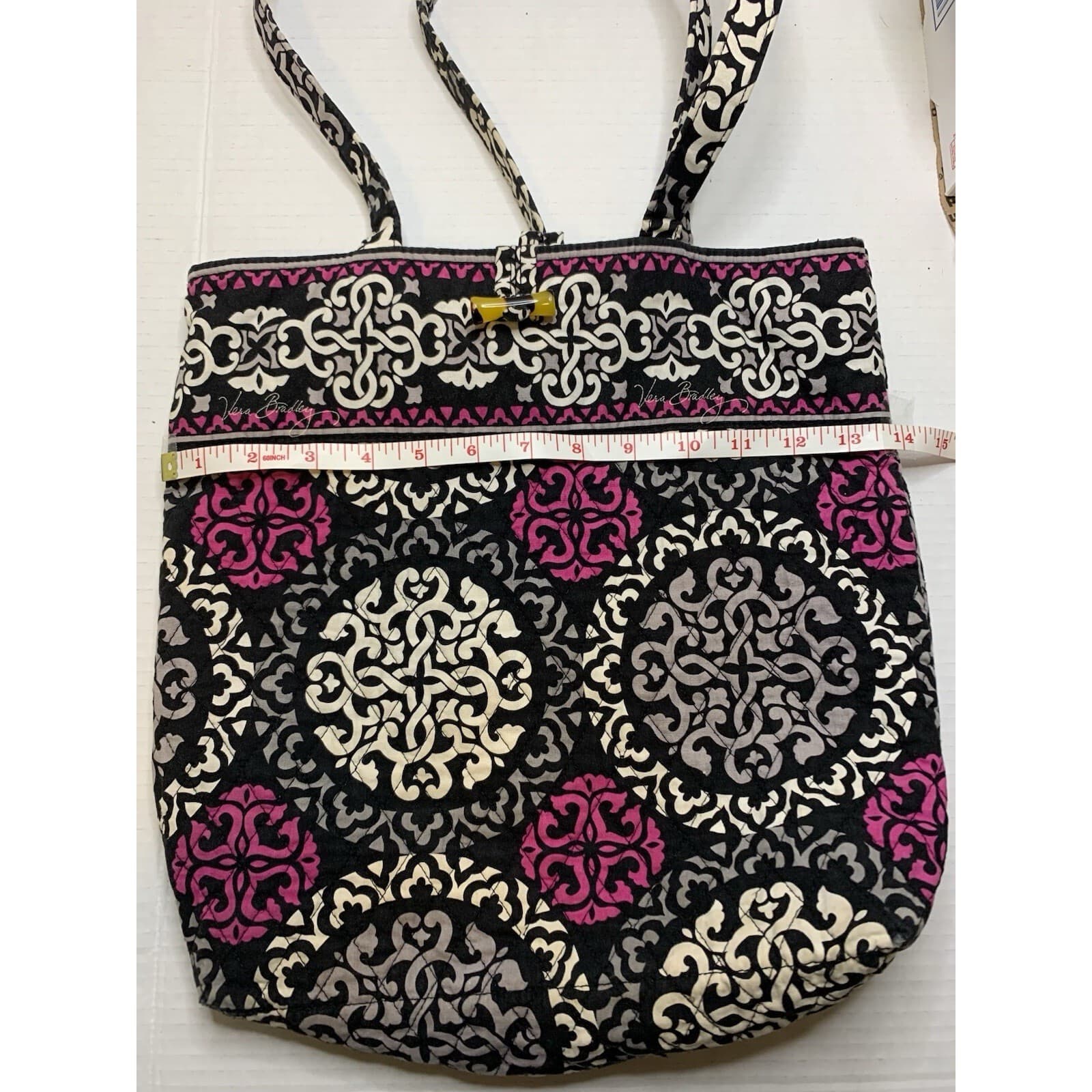 Vera Bradley Bag Purse Canterberry Magenta tote - Thumbnail 5