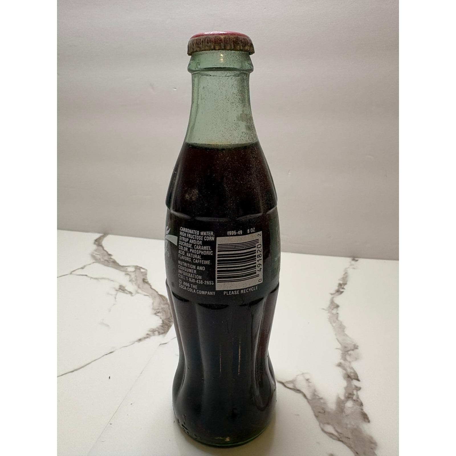 Vintage 1996 Atlanta Olympic Torch Relay Coca-Cola Classic 8oz Glass Bottle Full - Thumbnail 8