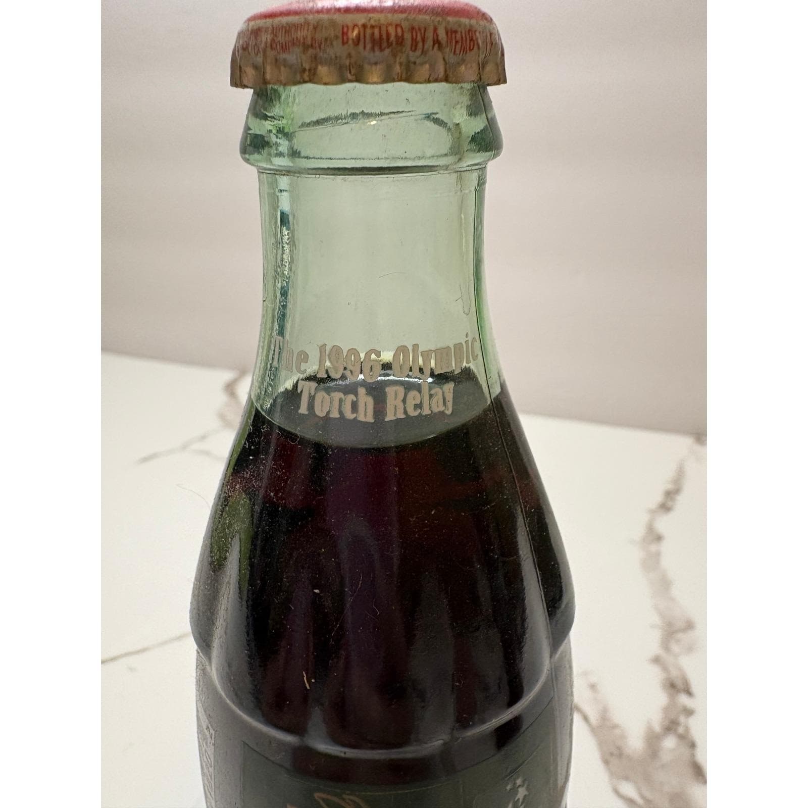 Vintage 1996 Atlanta Olympic Torch Relay Coca-Cola Classic 8oz Glass Bottle Full - Thumbnail 10