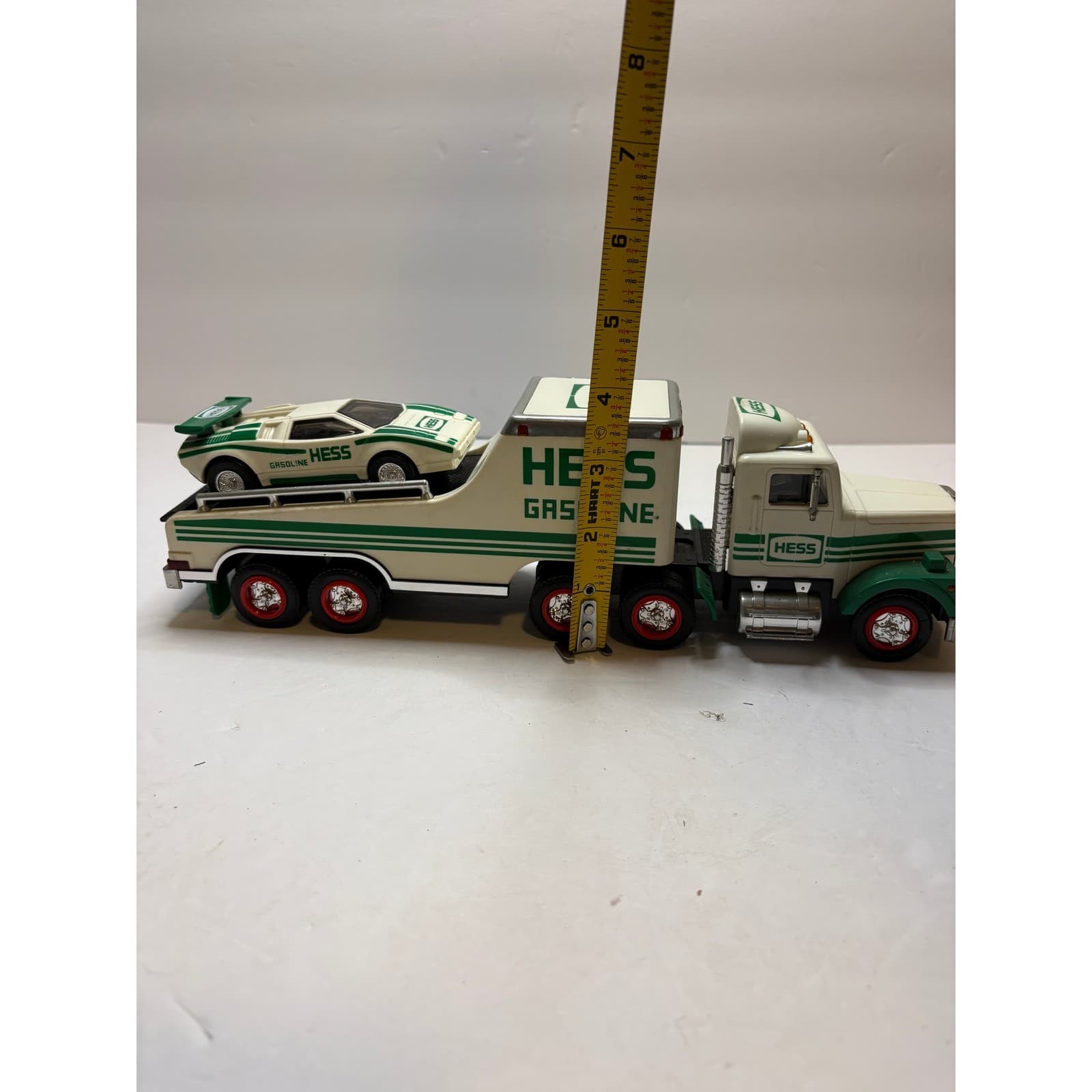 1991 Hess Toy Truck and Racer Gasoline Semi Trailer with Working Lights Vintage - Thumbnail 8