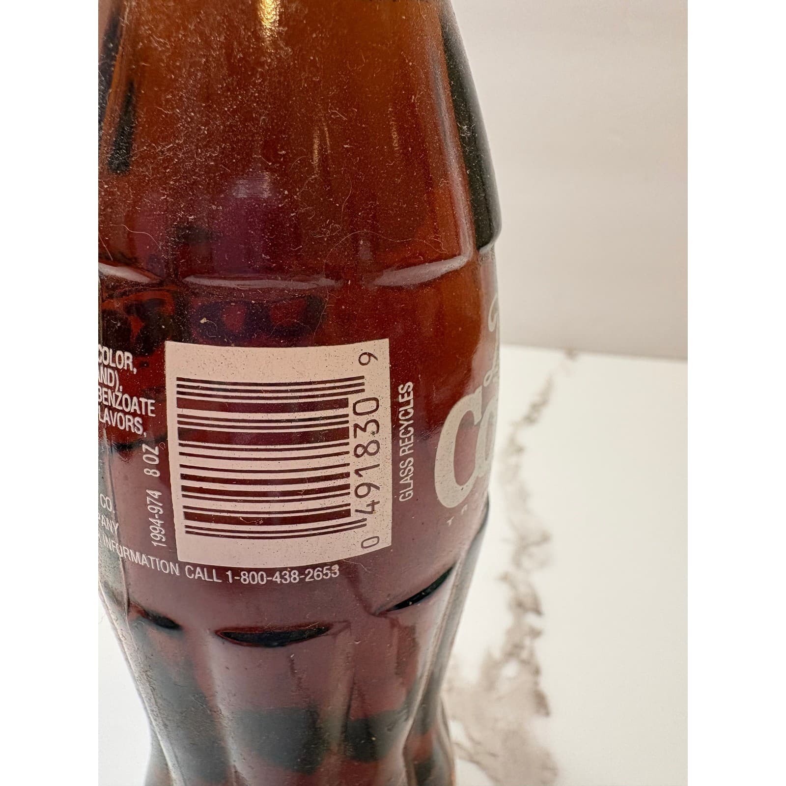 Vintage 1994 Diet Coke Glass Bottle 8oz Unopened Full Collectible Soda Prop - Thumbnail 5