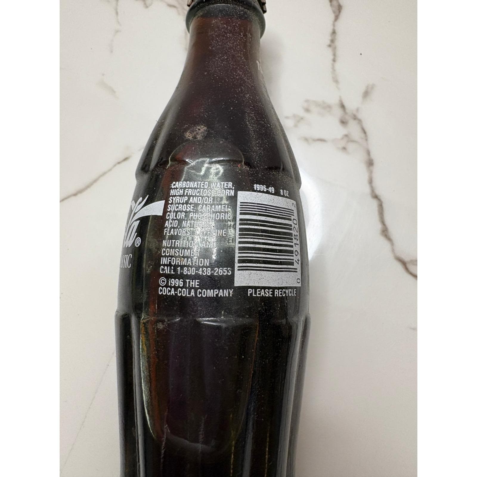 Vintage 1996 Atlanta Olympic Torch Relay Coca-Cola Classic 8oz Glass Bottle Full - Thumbnail 6