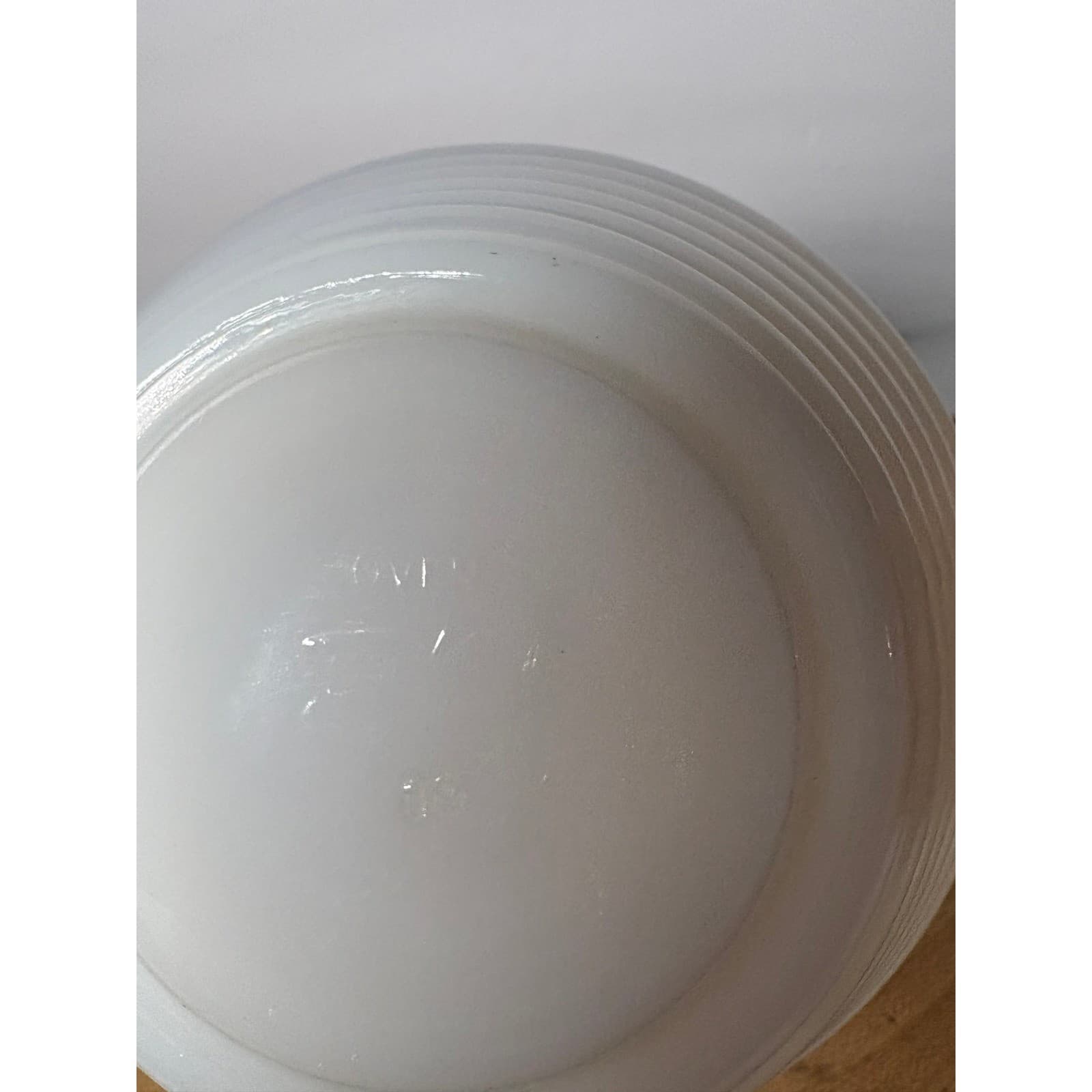 Vintage Fire-King Milk Glass Soup Chili Bowls with Handle White Ribbed Set of 2 - Thumbnail 3
