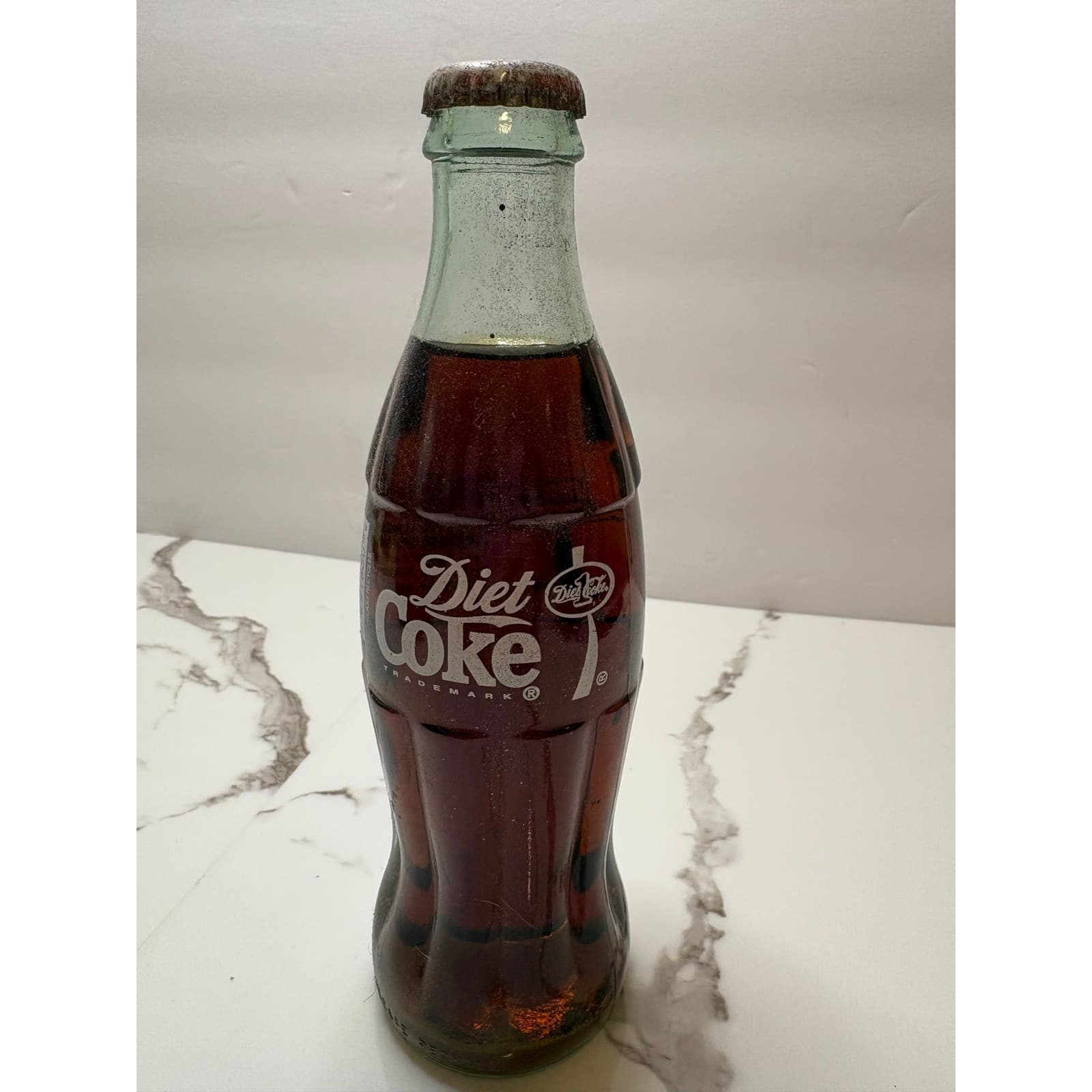 Vintage 1994 Diet Coke Glass Bottle 8oz Unopened Full Collectible Soda Prop - Thumbnail 3