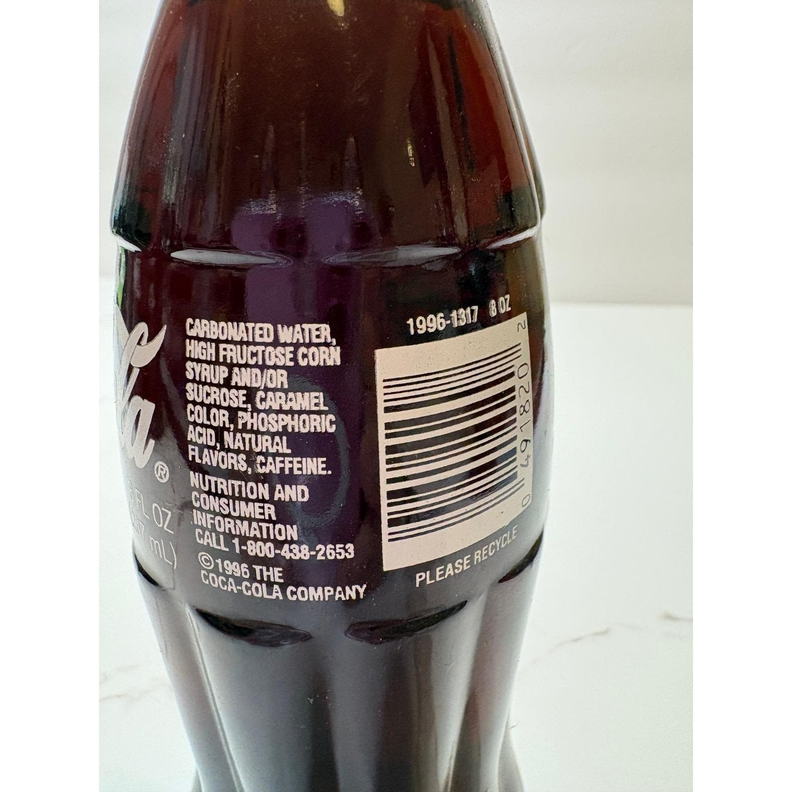 Coca-Cola Classic 1996 Atlanta Centennial Olympic Games 8oz Glass Bottle Full - Thumbnail 5