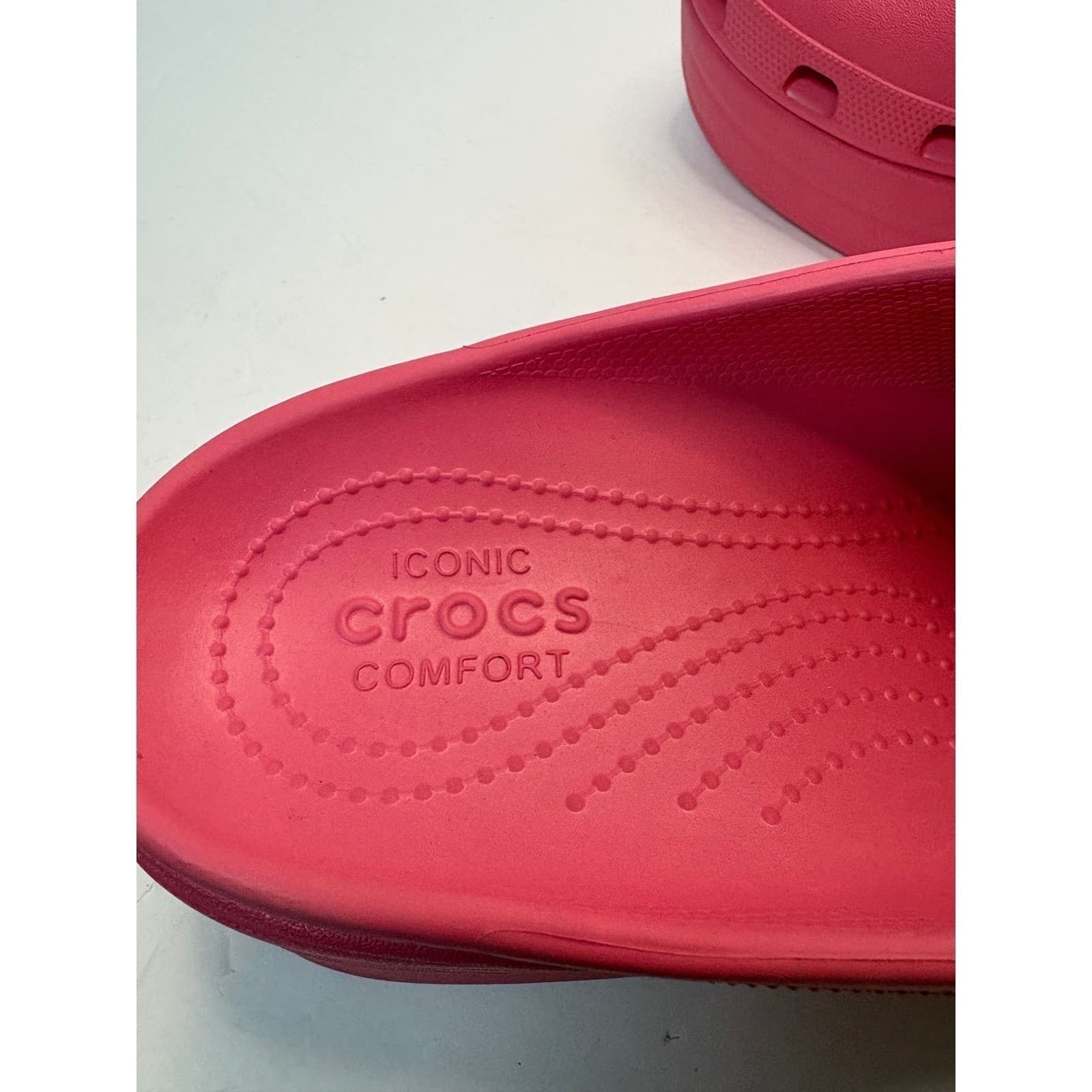 Crocs Siren Clog Juice Pink Platform High Heel Mules Mens size 11 NEW - Thumbnail 6